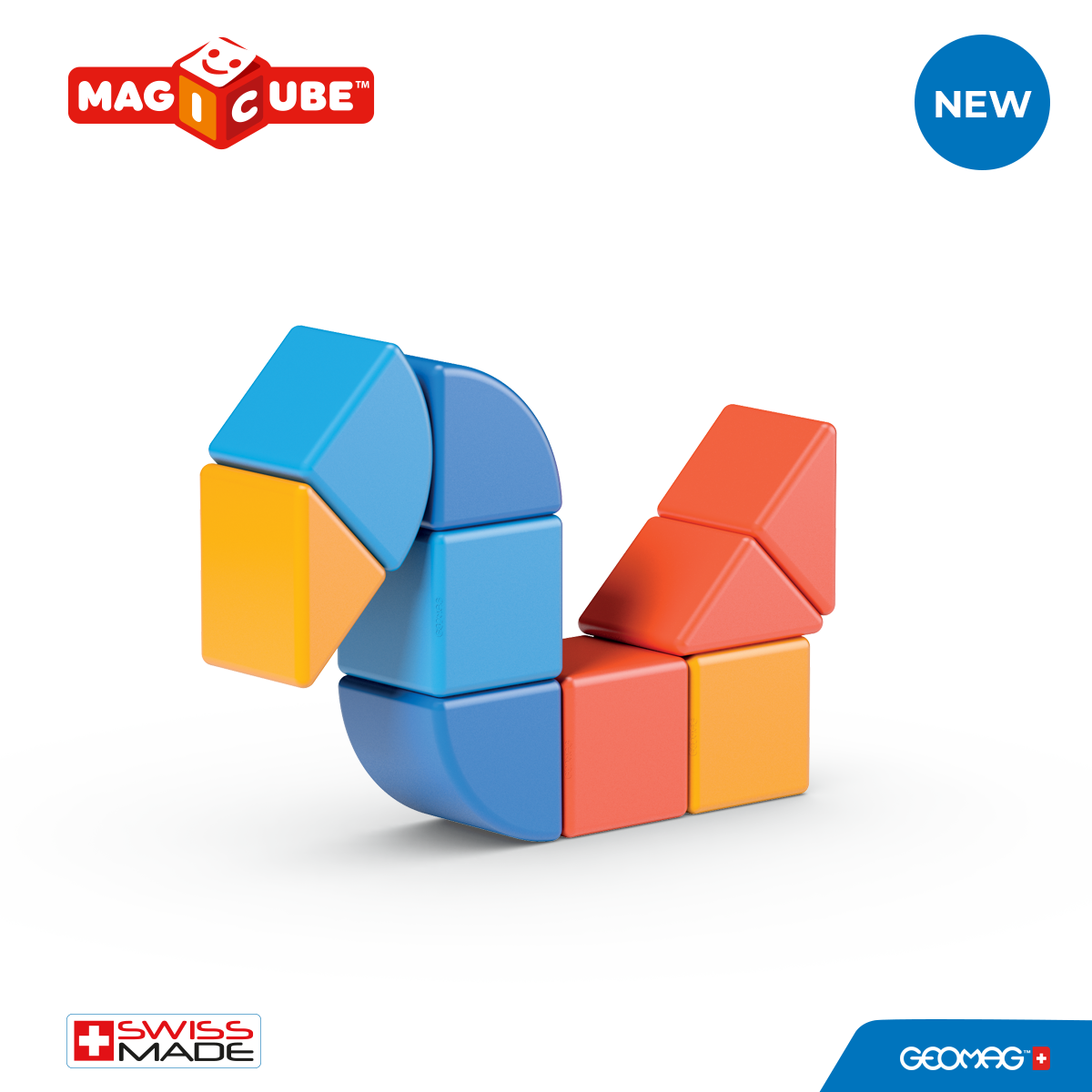 201 geomag magicube 3 shapes recycled animals 9 pcs - Geomag