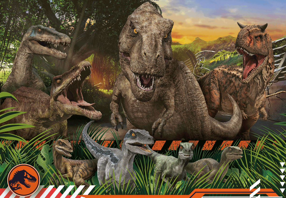 Jurassic world camp cretaceous - 104 pezzi - supercolor puzzle - CLEMENTONI, Jurassic World