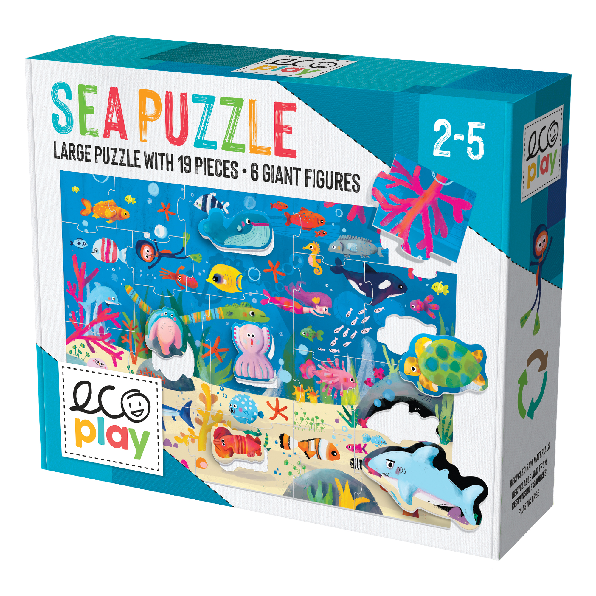 Ecoplay - shapes puzzle sea - HEADU