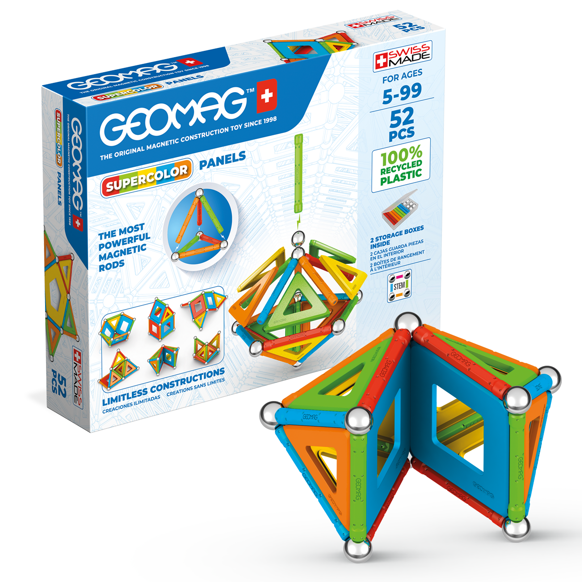 378 geomag supercolor panels recycled 52 pcs - Geomag