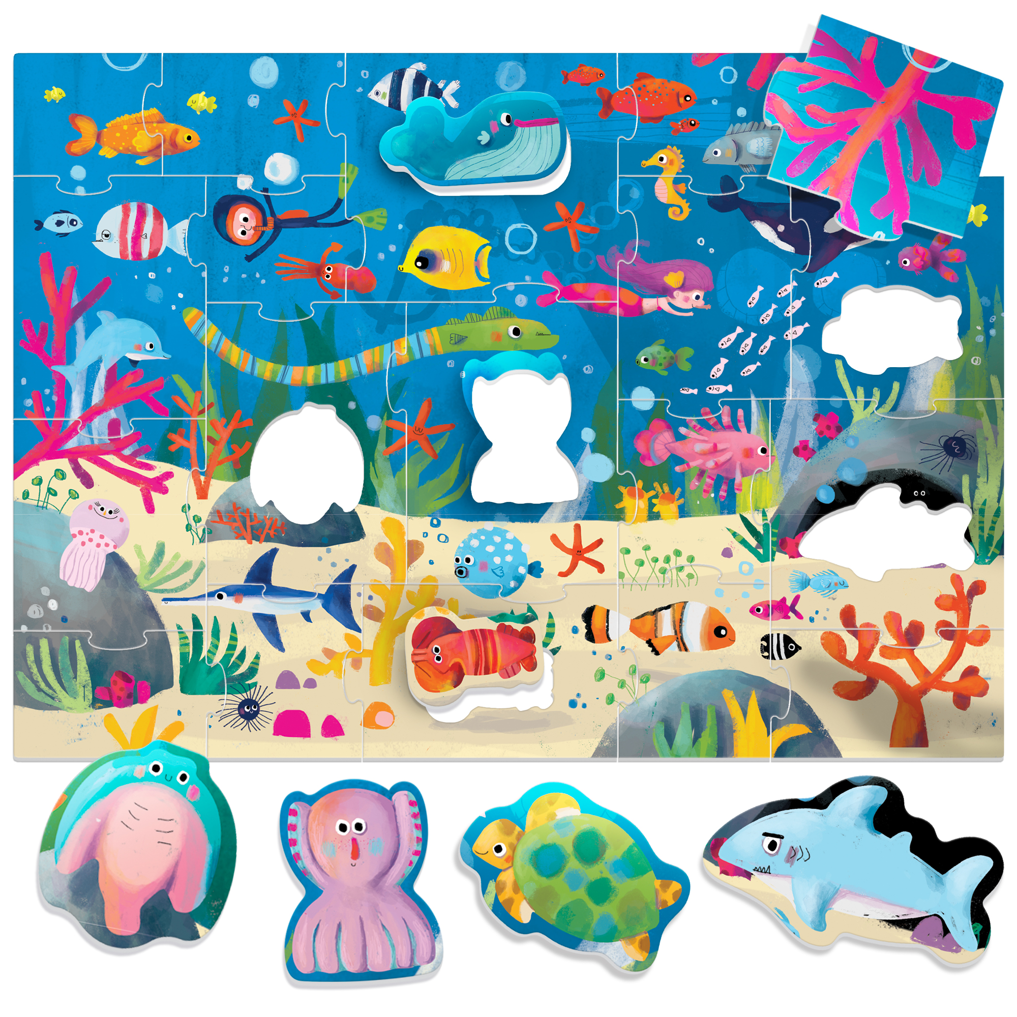 Ecoplay - shapes puzzle sea - HEADU