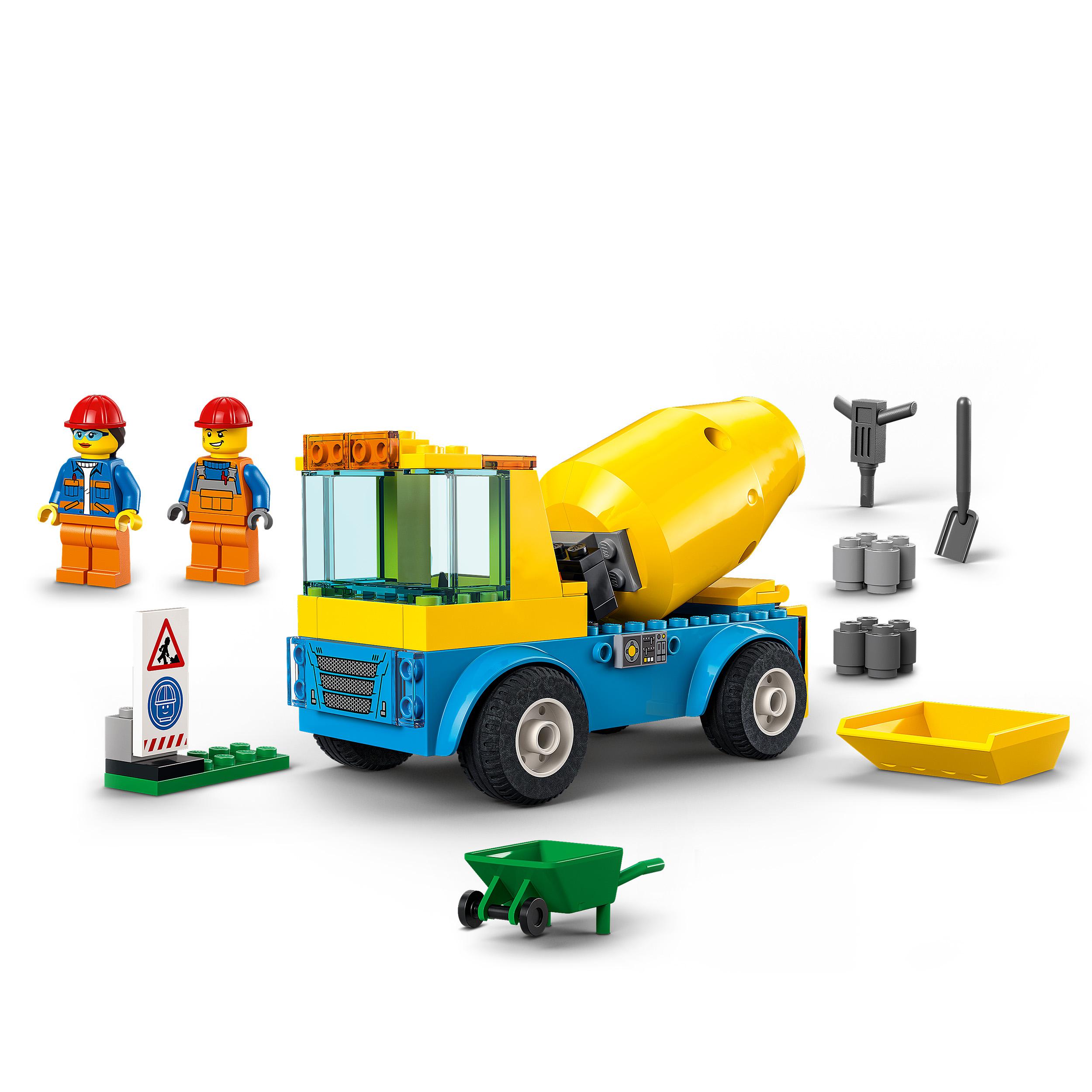 Lego city great vehicles autobetoniera, camion giocattolo, giochi per bambini dai 4 anni in su con veicoli da cantiere, 60325 - LEGO CITY, Lego