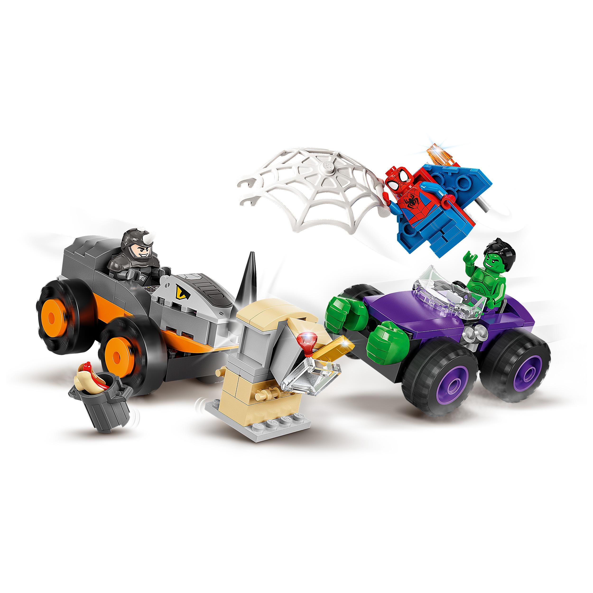 Lego marvel spidey e i suoi fantastici amici resa dei conti tra hulk e  rhino, monster truck, giocattolo per bambini 4+, 10782 - Toys Center