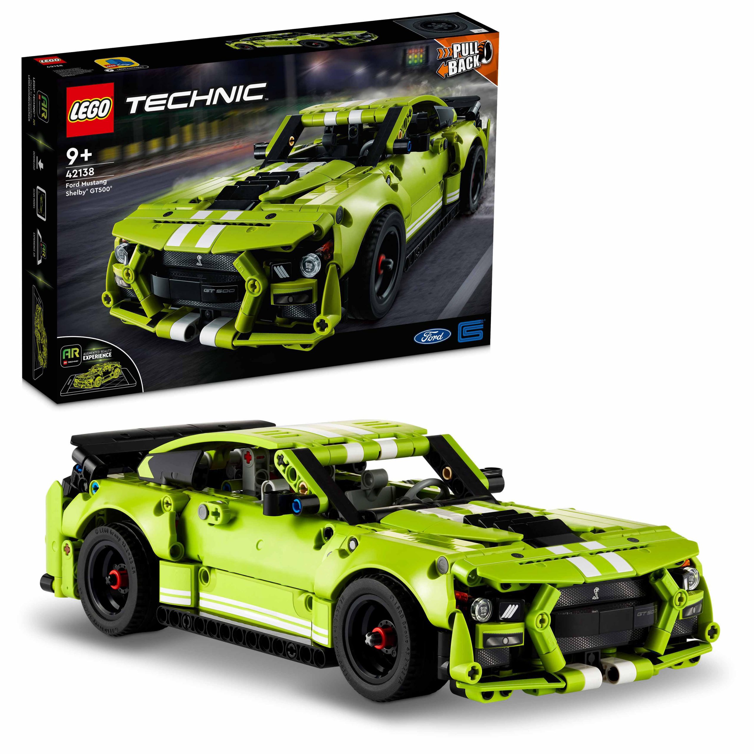 Lego technic ford mustang shelby gt500, modellino auto da costruire,  macchina giocattolo, con app ar, 42138 - Toys Center