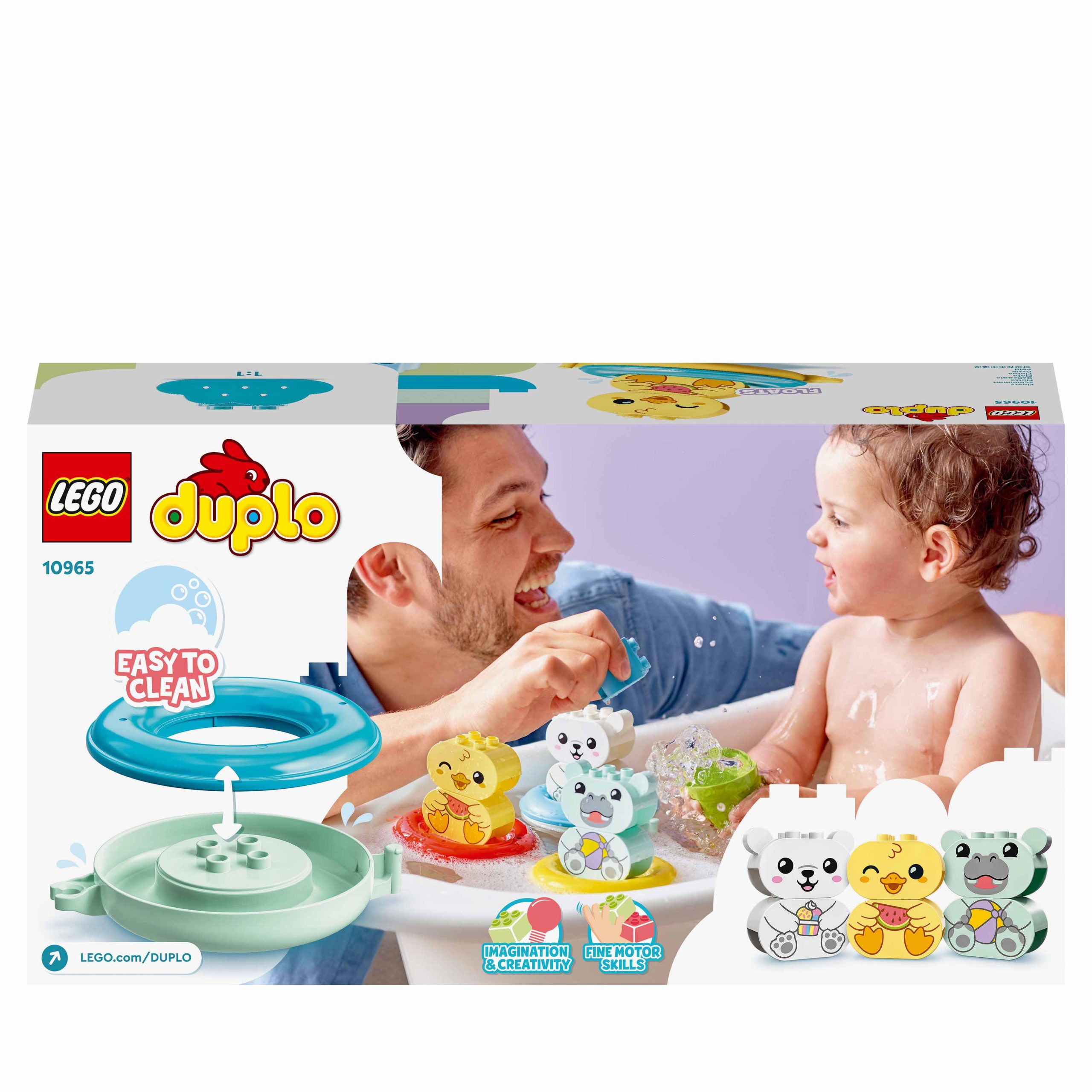 Lego duplo ora del bagnetto: il treno degli animali galleggiante, giochi per vasca da bagno per bambini di 1,5+ anni, 10965 - LEGO DUPLO, Lego
