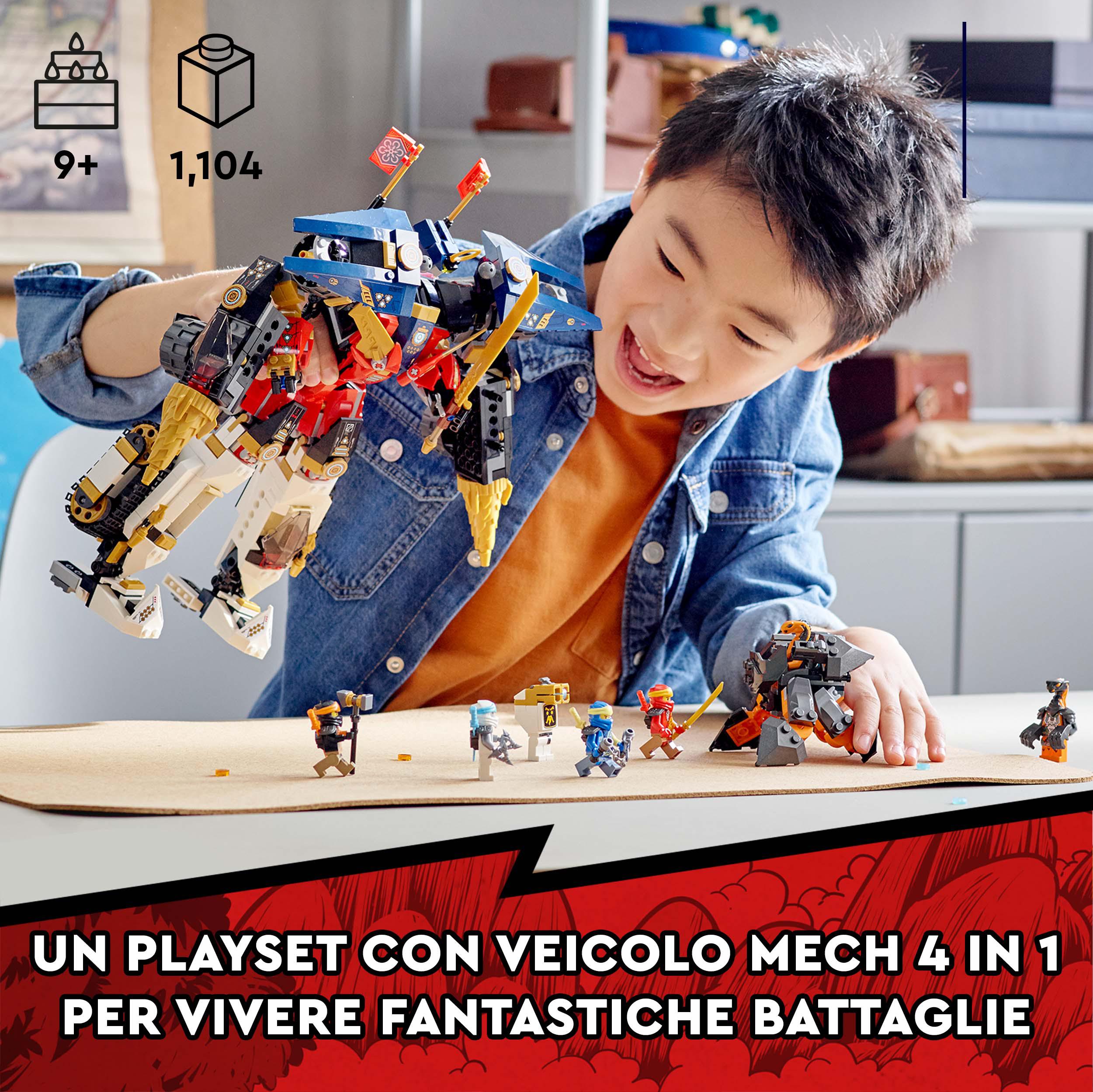 Lego ninjago 71787 set creativo di mattoncini ninja, scatola porta giochi  per bambini 5+ con macchina e moto giocattolo - Toys Center