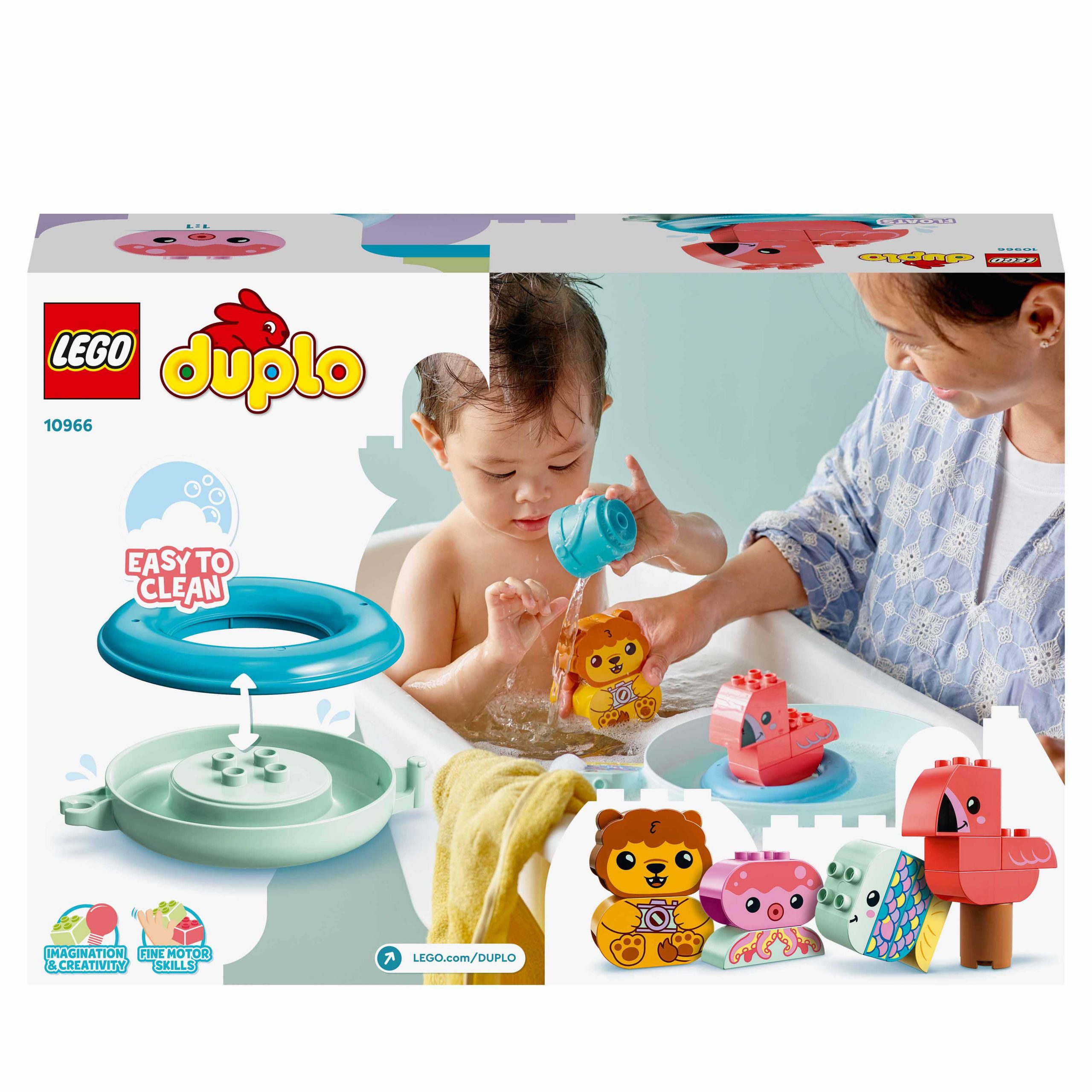 Lego duplo ora del bagnetto: isola degli animali galleggiante, giochi per vasca da bagno per bambini di 1,5+ anni, 10966 - LEGO DUPLO, Lego