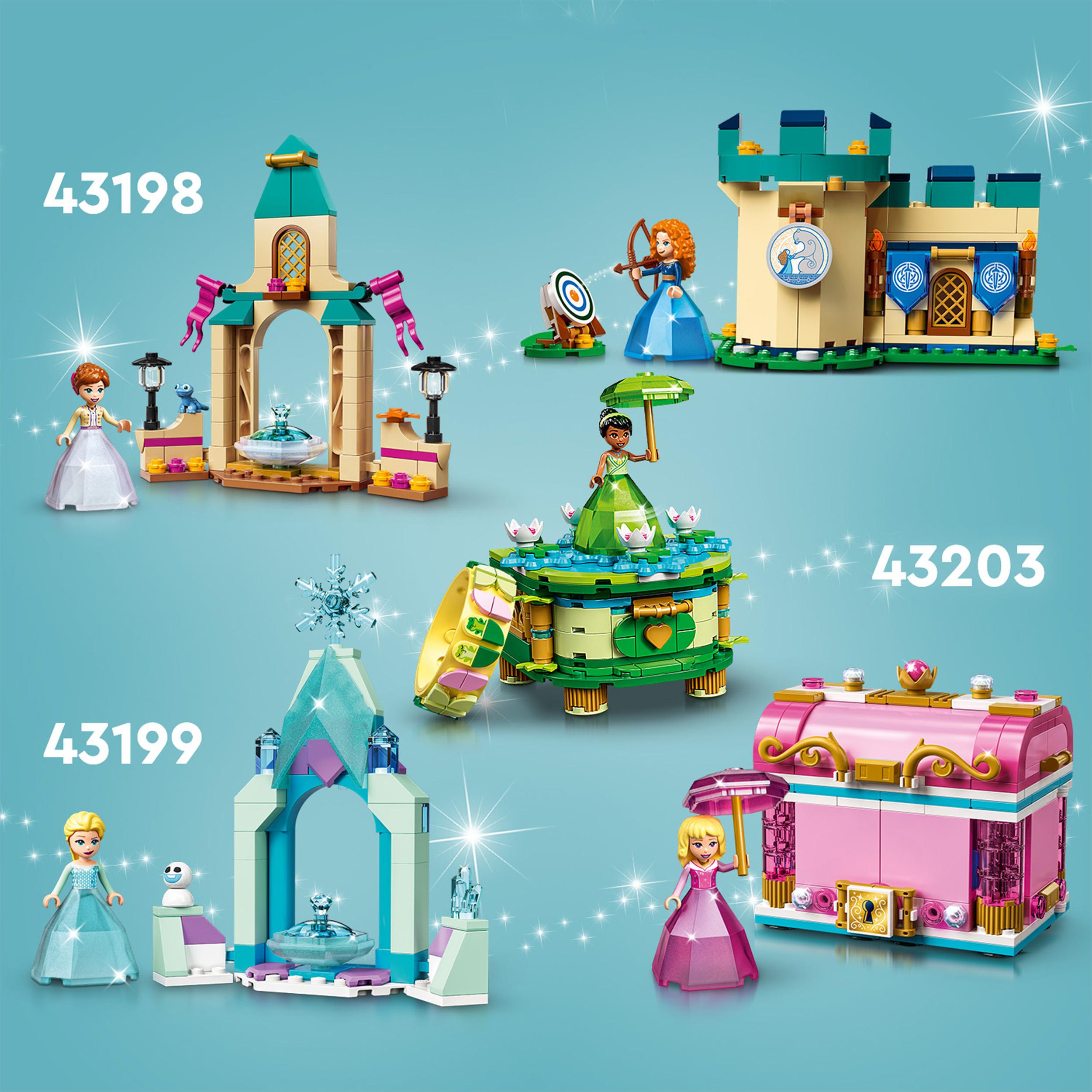 Lego disney il cortile del castello di elsa, giocattolo con principessa  frozen 2, collezione abito diamante, 43199 - Toys Center