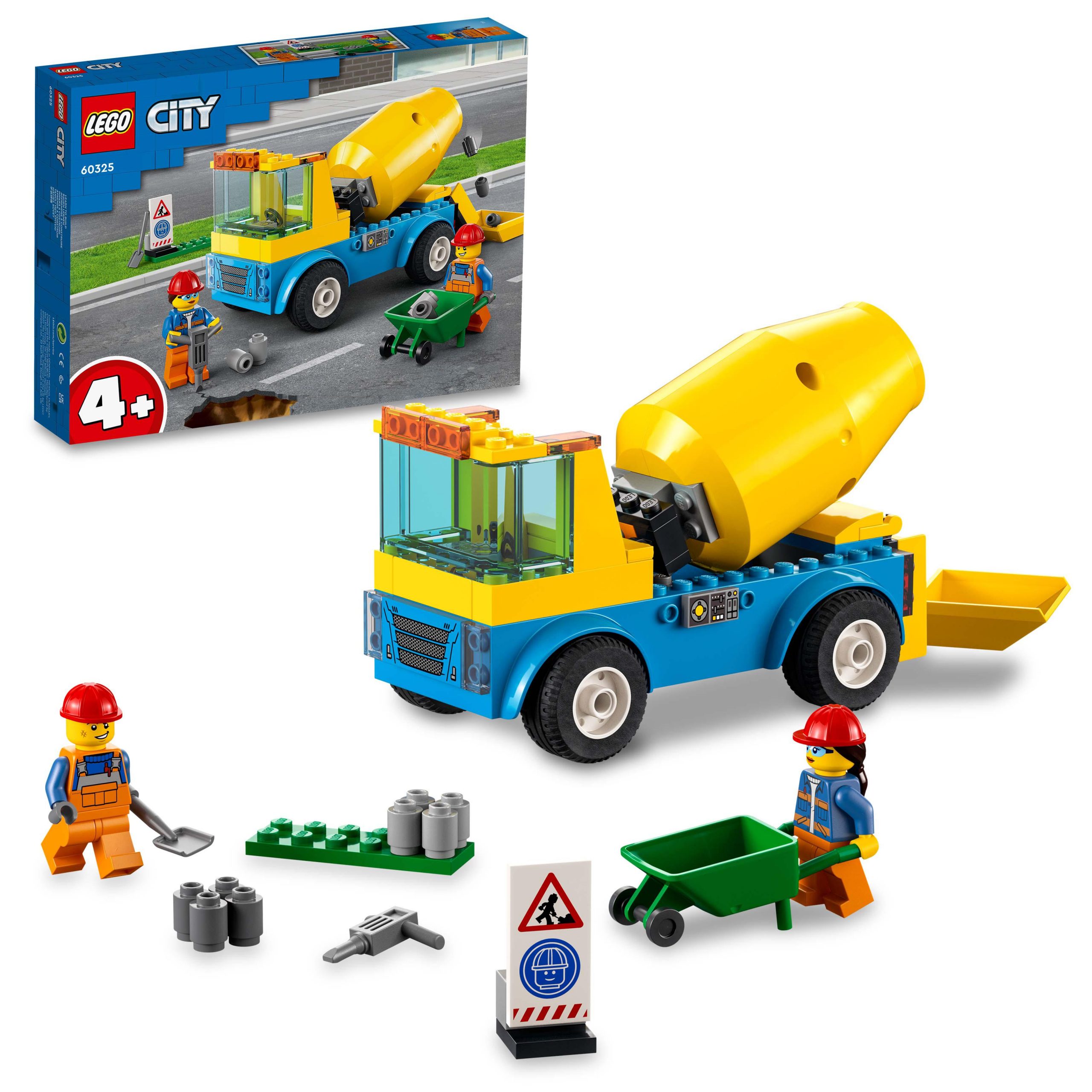 Lego city great vehicles autobetoniera, camion giocattolo, giochi per  bambini dai 4 anni in su con veicoli da cantiere, 60325 - Toys Center