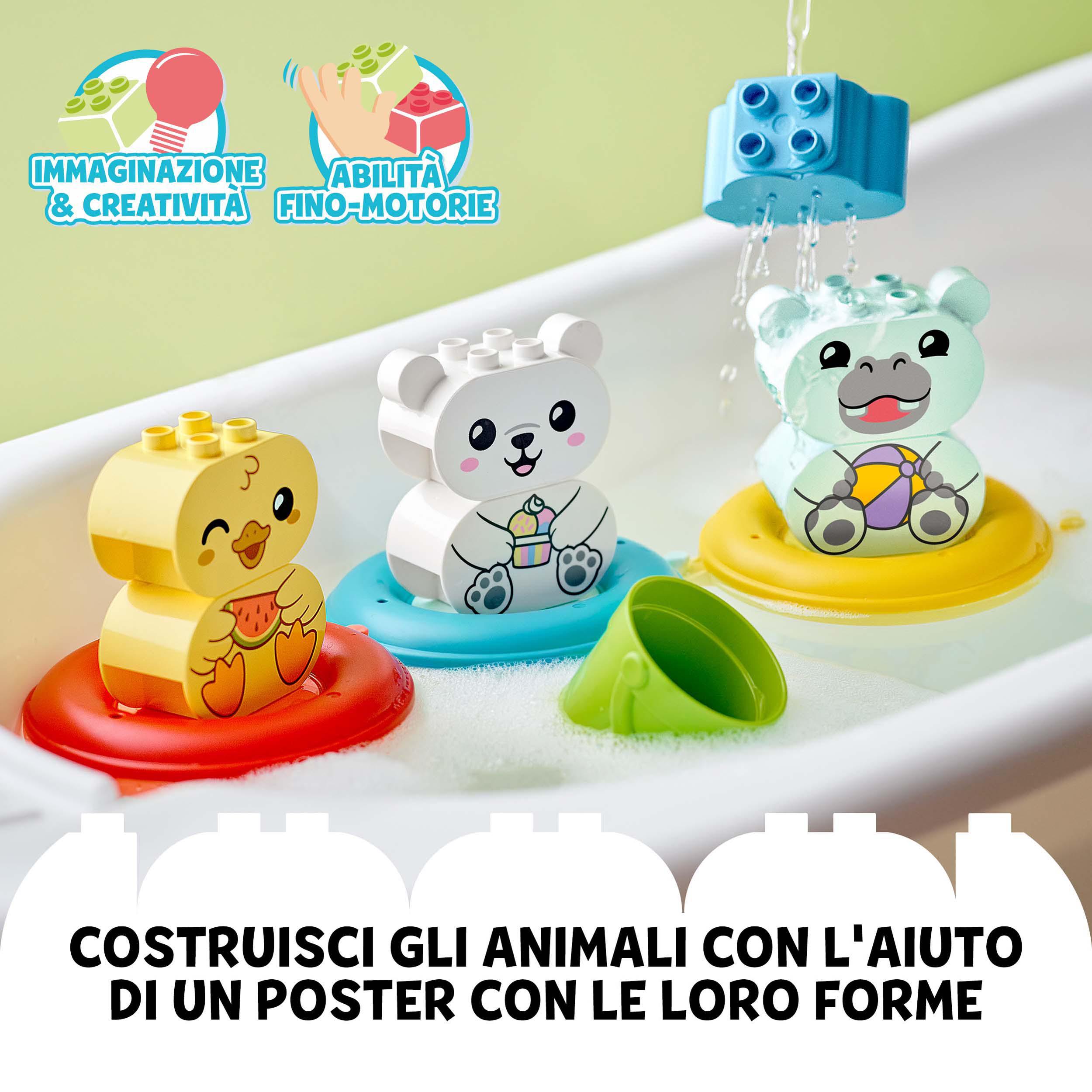 Lego duplo ora del bagnetto: il treno degli animali galleggiante, giochi  per vasca da bagno per bambini di 1,5+ anni, 10965 - Toys Center