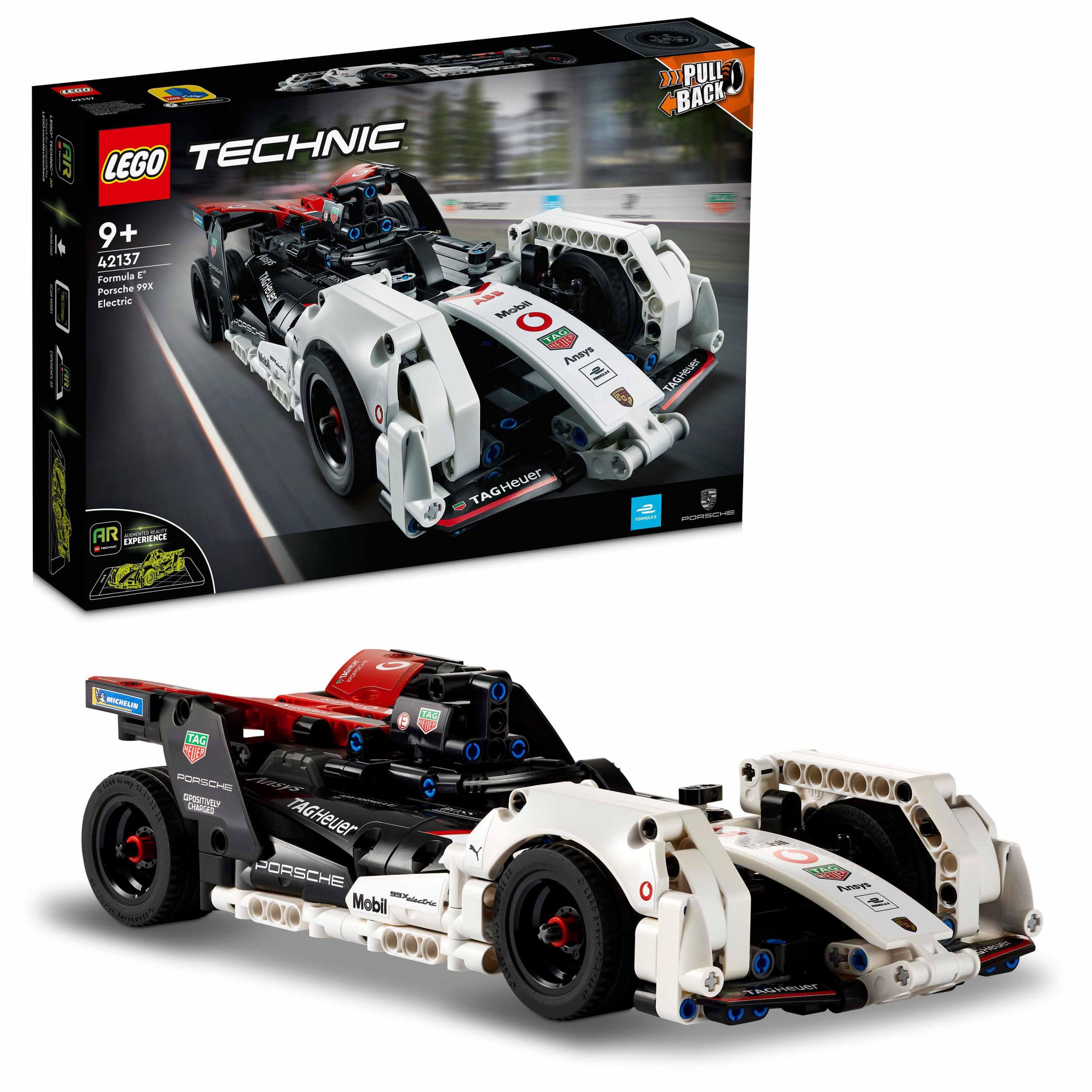 Lego technic formula e porsche 99x electric, auto da corsa con app ar, modellino da costruire, macchina giocattolo, 42137 - LEGO TECHNIC, Lego