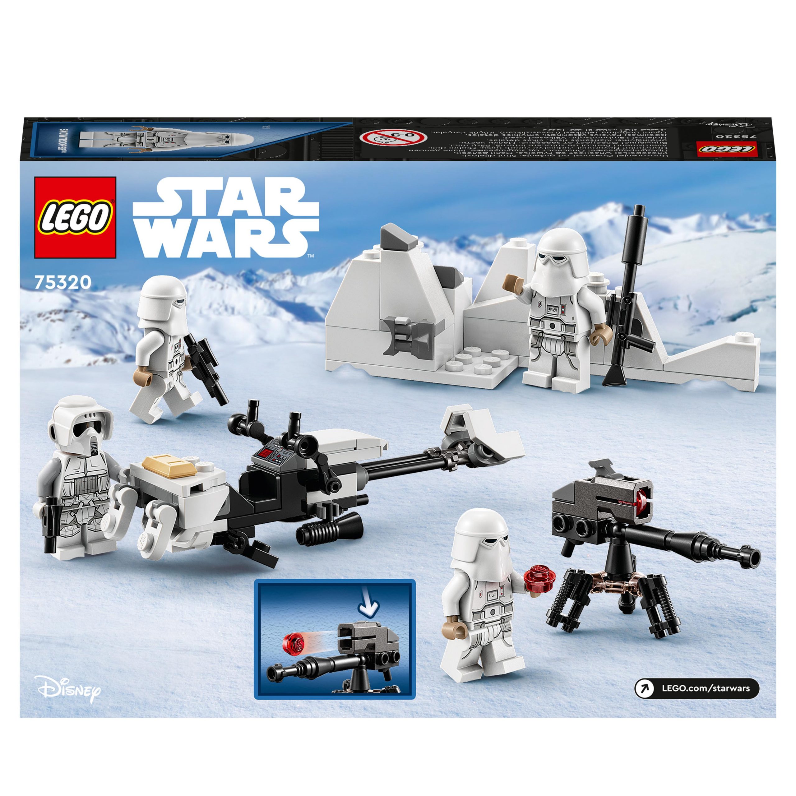 Lego star wars battle pack soldati artici, include 4 personaggi