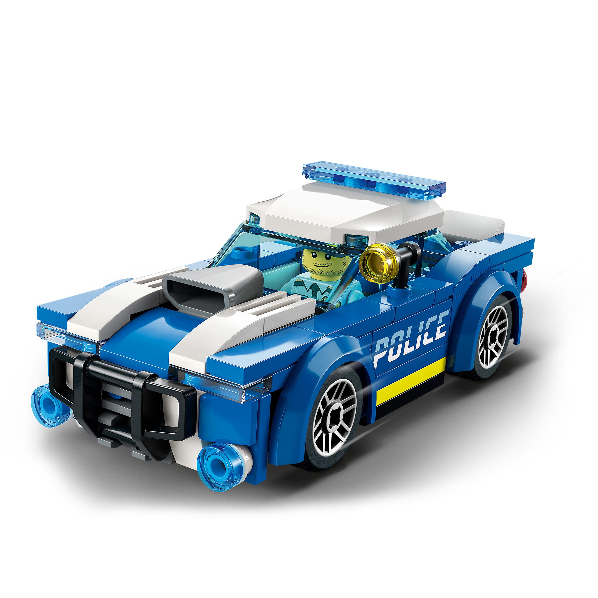 Lego city police auto della polizia, set di costruzione con minifigure e macchina giocattolo per bambini di 5+ anni, 60312 - LEGO CITY, Lego
