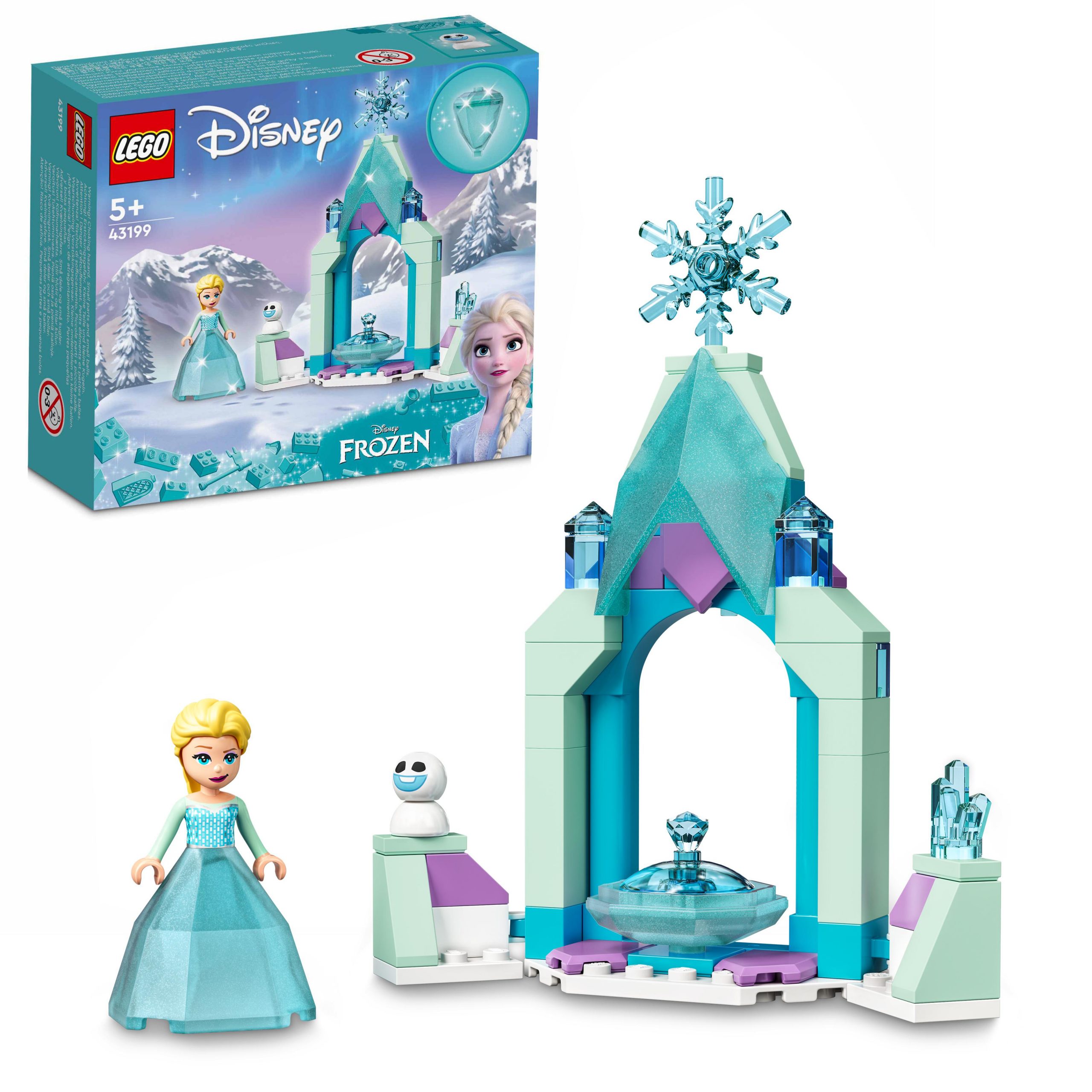 Lego disney il cortile del castello di elsa, giocattolo con principessa  frozen 2, collezione abito diamante, 43199 - Toys Center