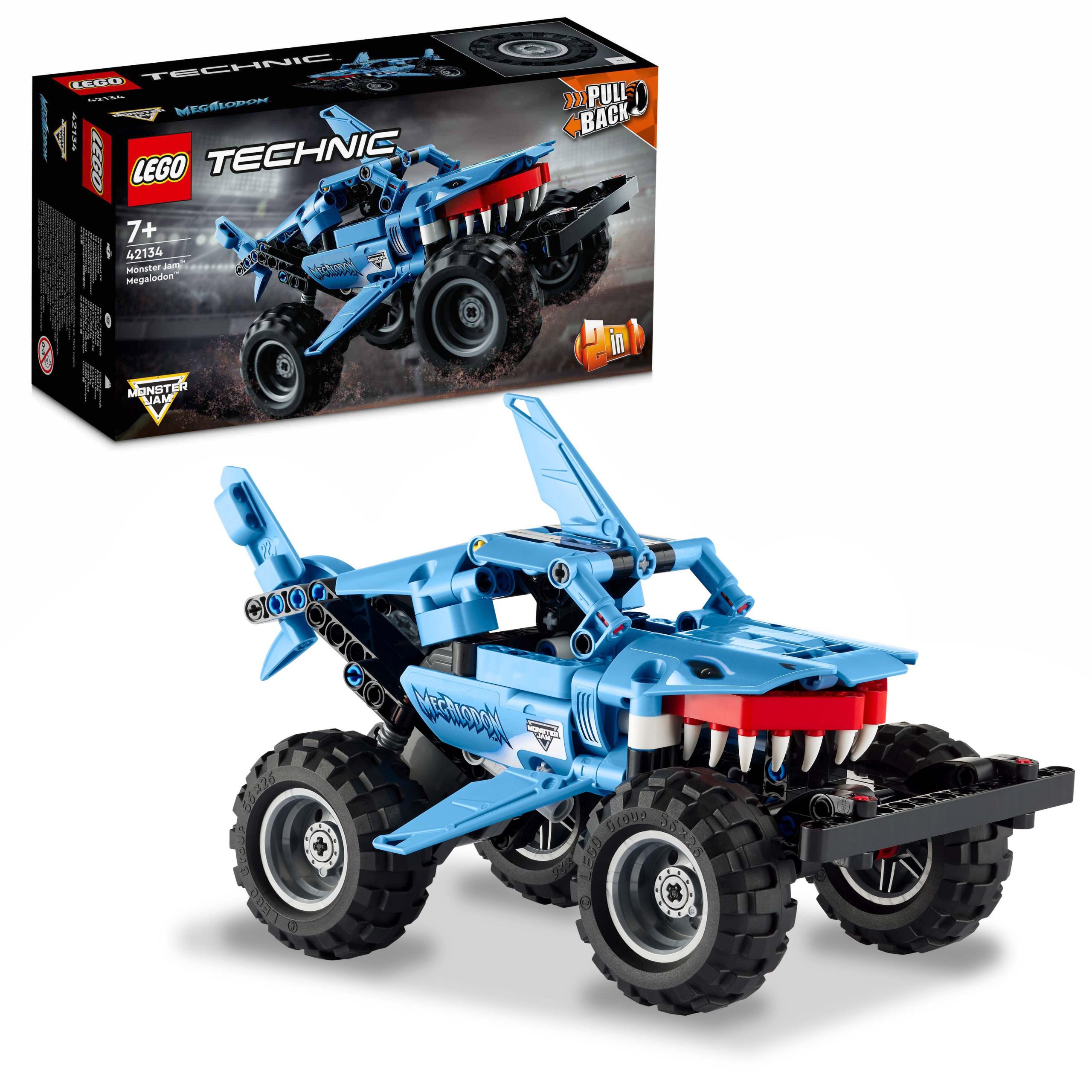 Lego technic monster jam megalodon, da camion a macchina giocattolo low  racer lusca, per bambini di 7+ anni, 42134 - Toys Center