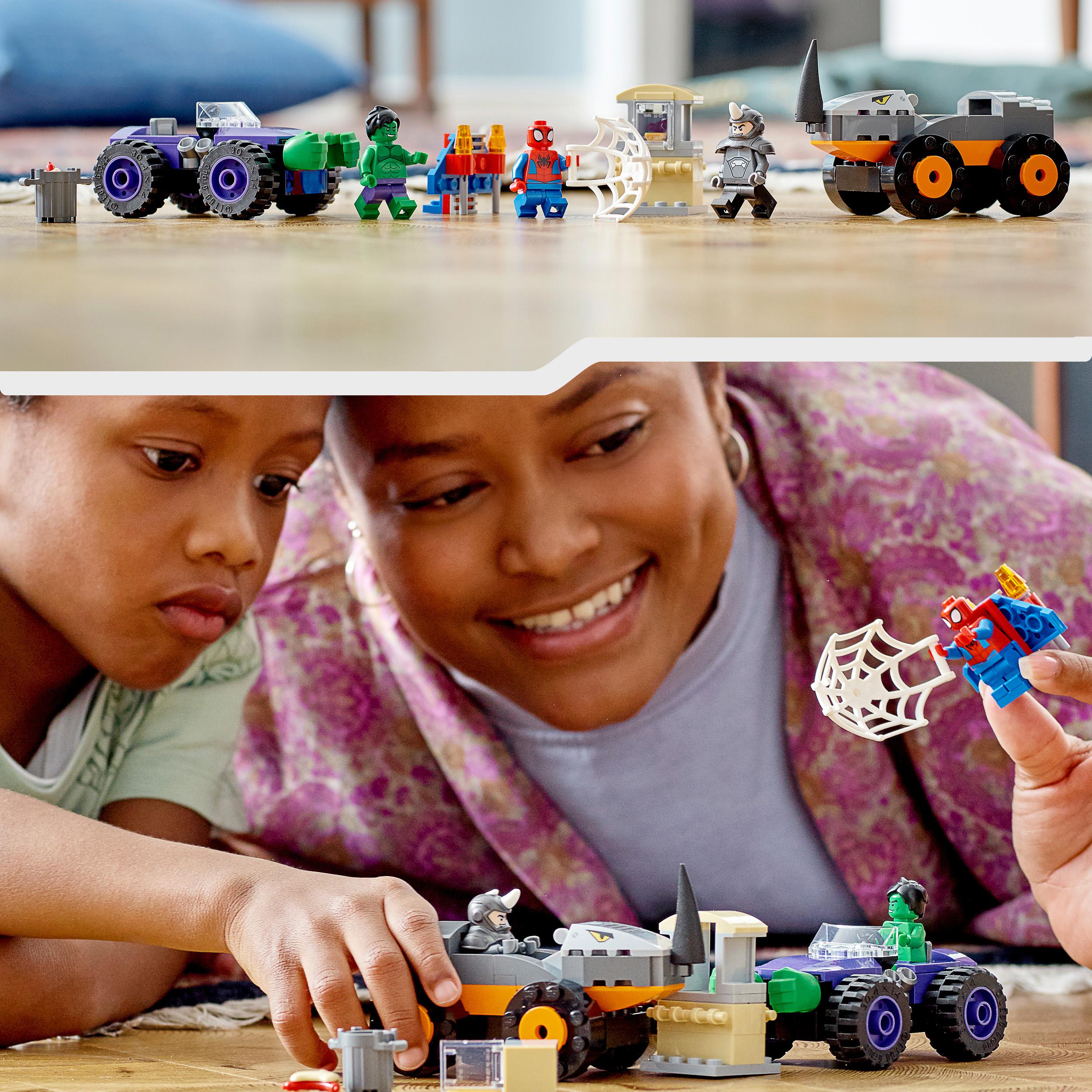 Lego marvel spidey e i suoi fantastici amici resa dei conti tra hulk e rhino, monster truck, giocattolo per bambini 4+, 10782 - LEGO SPIDERMAN, LEGO SUPER HEROES, SPIDEY, Lego, Spiderman