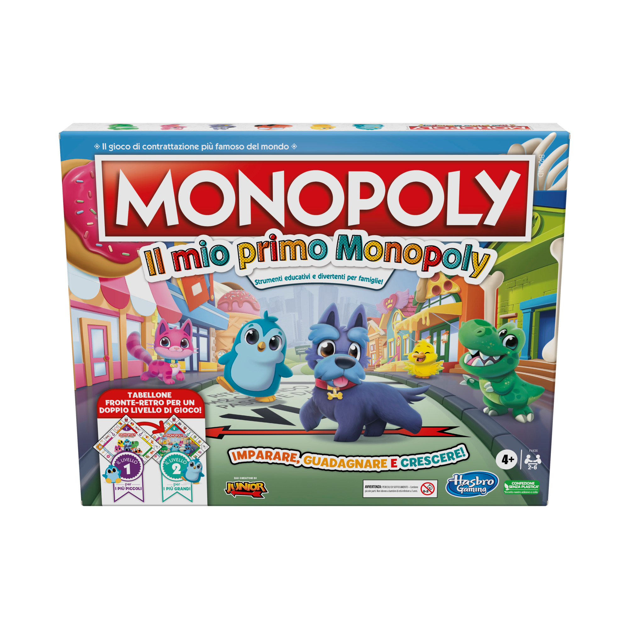 Monopoly: il mio primo monopoly, gioco da tavolo per famiglie, per bambini  dai 4 anni in su - Toys Center