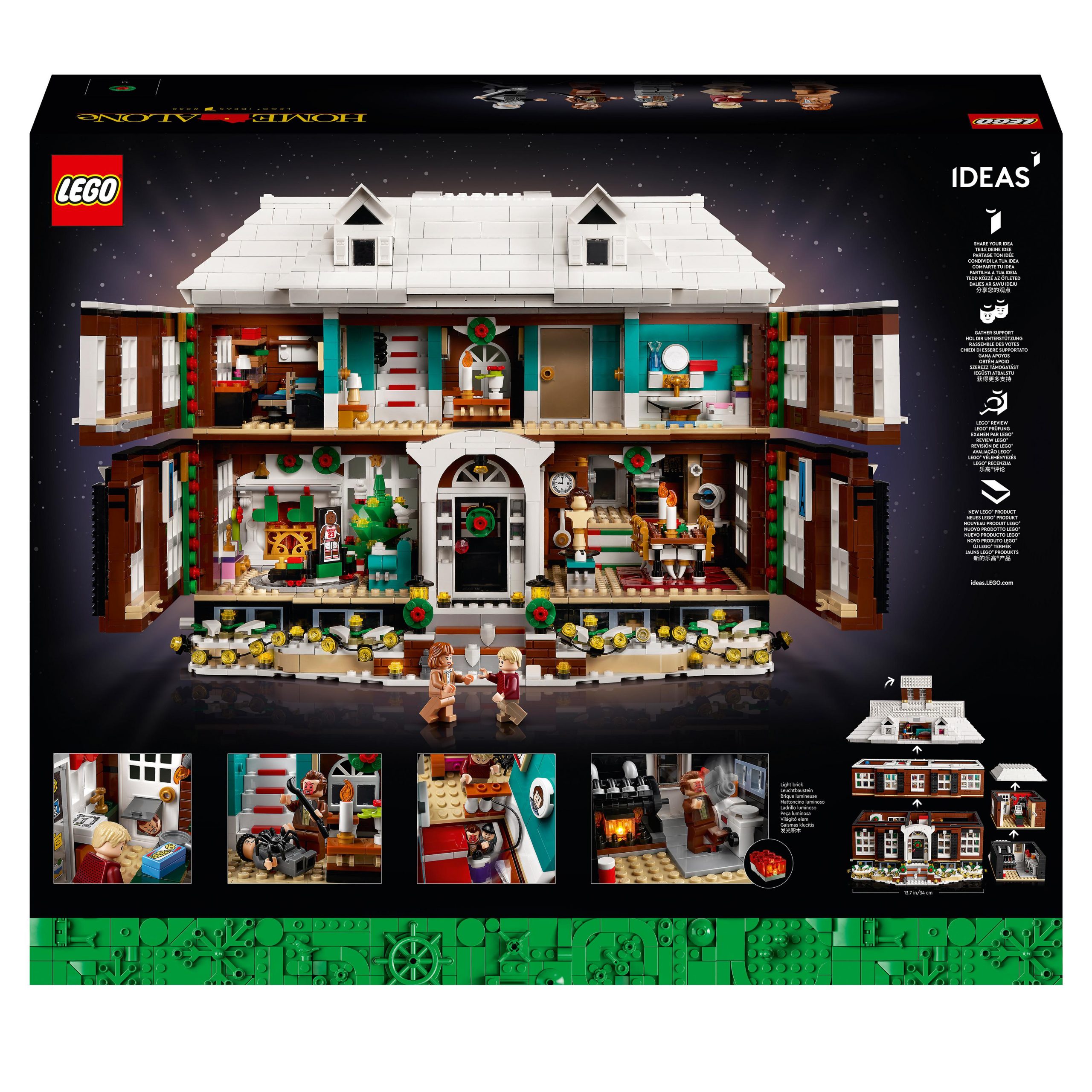 Lego ideas mamma ho perso l'aereo, casa di kevin mccallister, idea regalo con 5 minifigure, set per adulti, 21330 - LEGO IDEAS, Lego