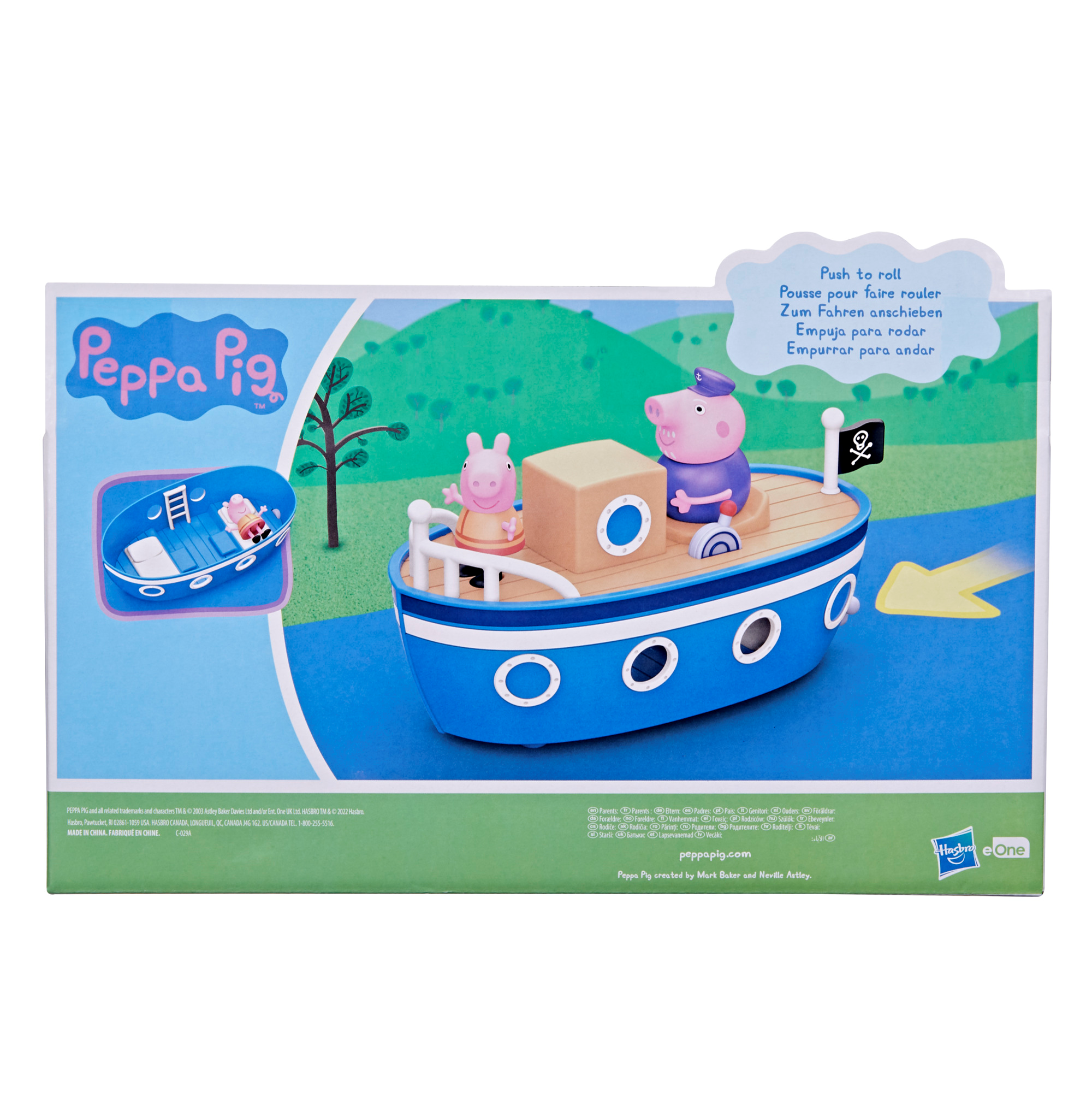 Peppa pig - la barca di nonno pig, barca giocattolo per età prescolare con 1 personaggio, dai 3 anni in su - PEPPA PIG