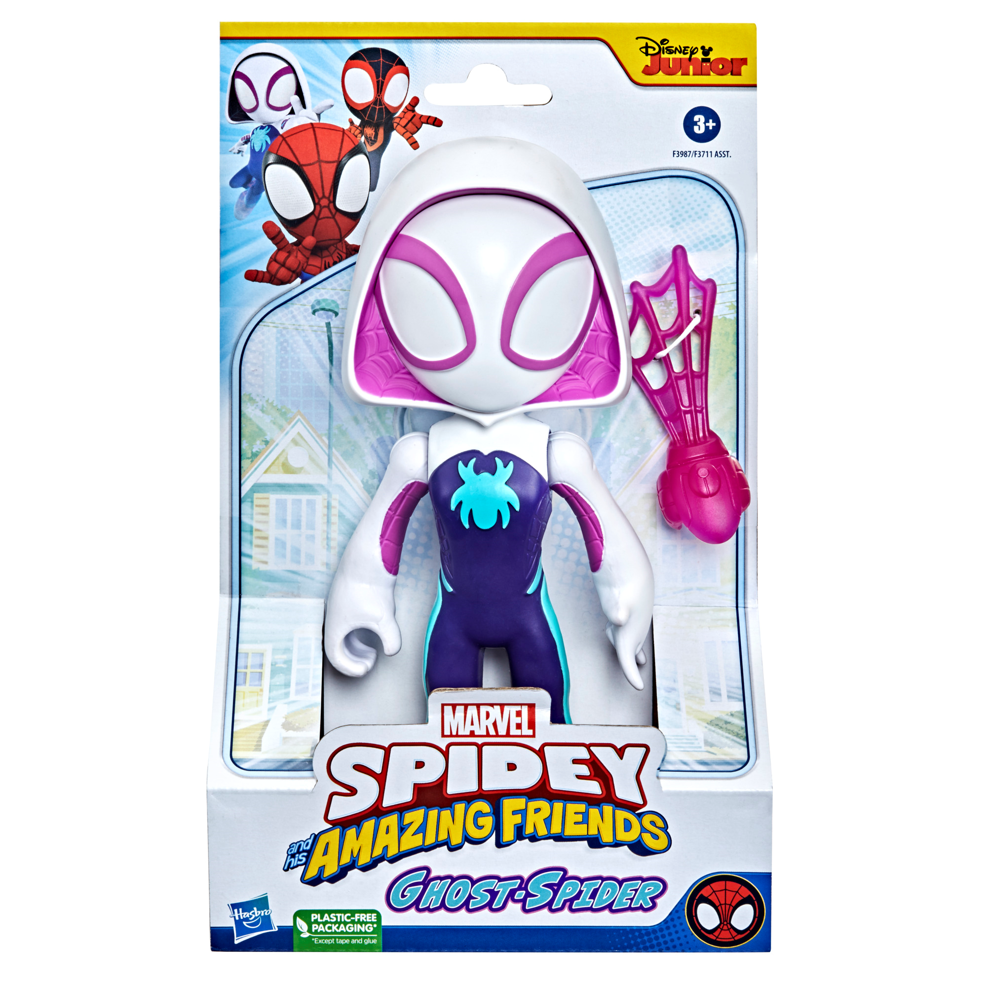 Hasbro spidey e i suoi fantastici amici - mega ghost-spider, action figure da 22,5 cm, dai 3 anni in su - SPIDEY