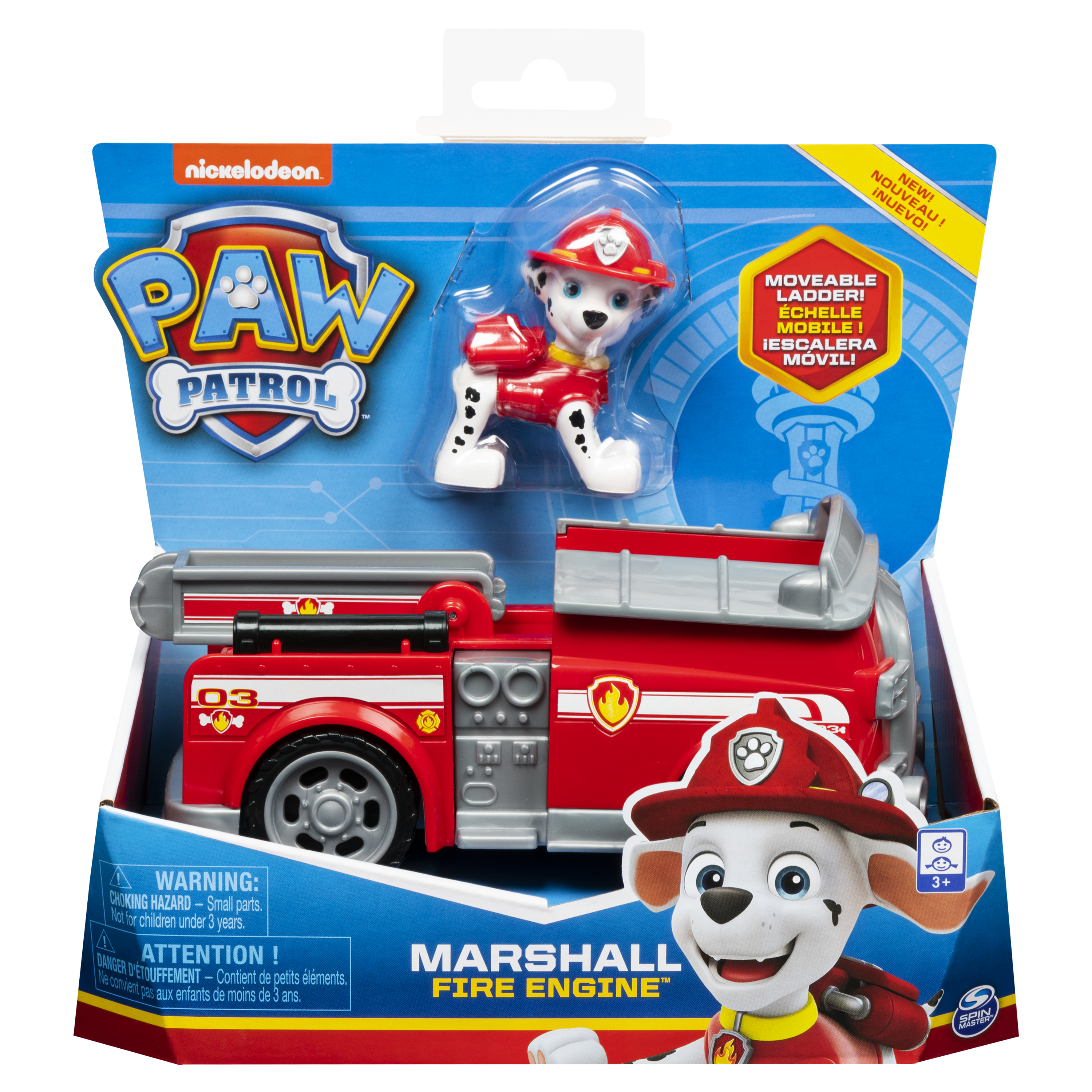  paw patrol, camion dei pompieri di marshall con personaggio - Paw Patrol