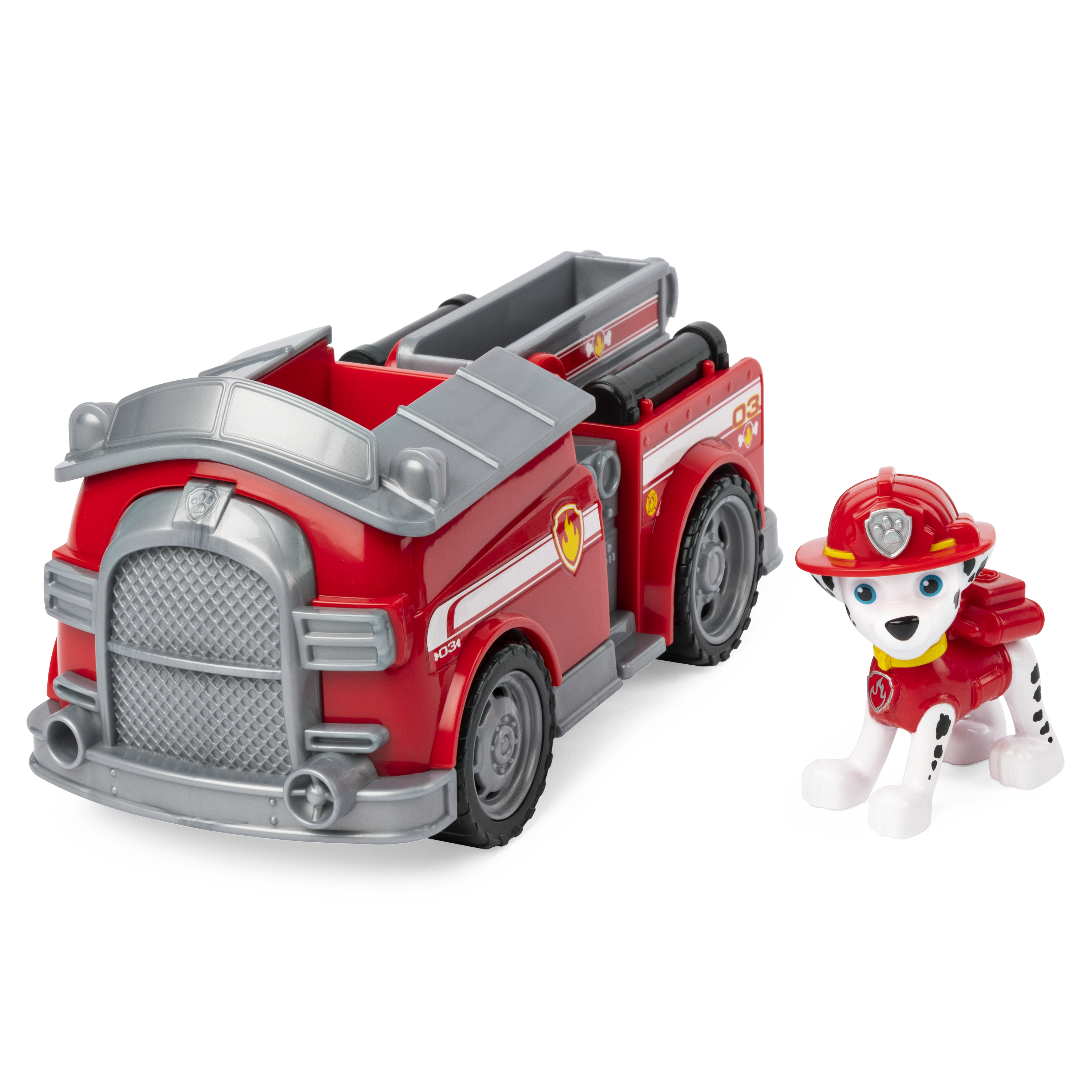 paw patrol, camion dei pompieri di marshall con personaggio - Toys Center