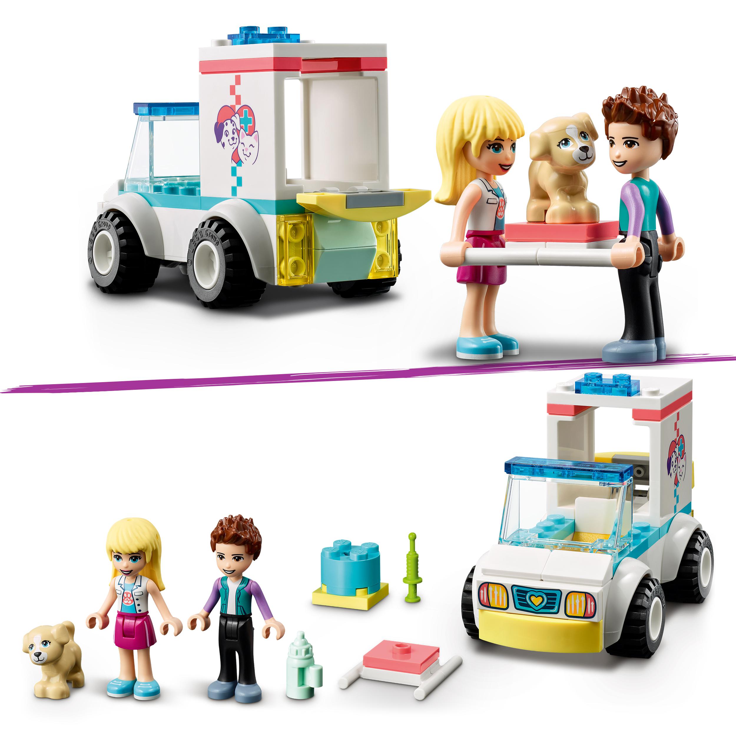 Lego friends 41694 ambulanza della clinica veterinaria, set soccorso amici animali, giocattolo per bambini di 4+ anni - LEGO FRIENDS, Lego