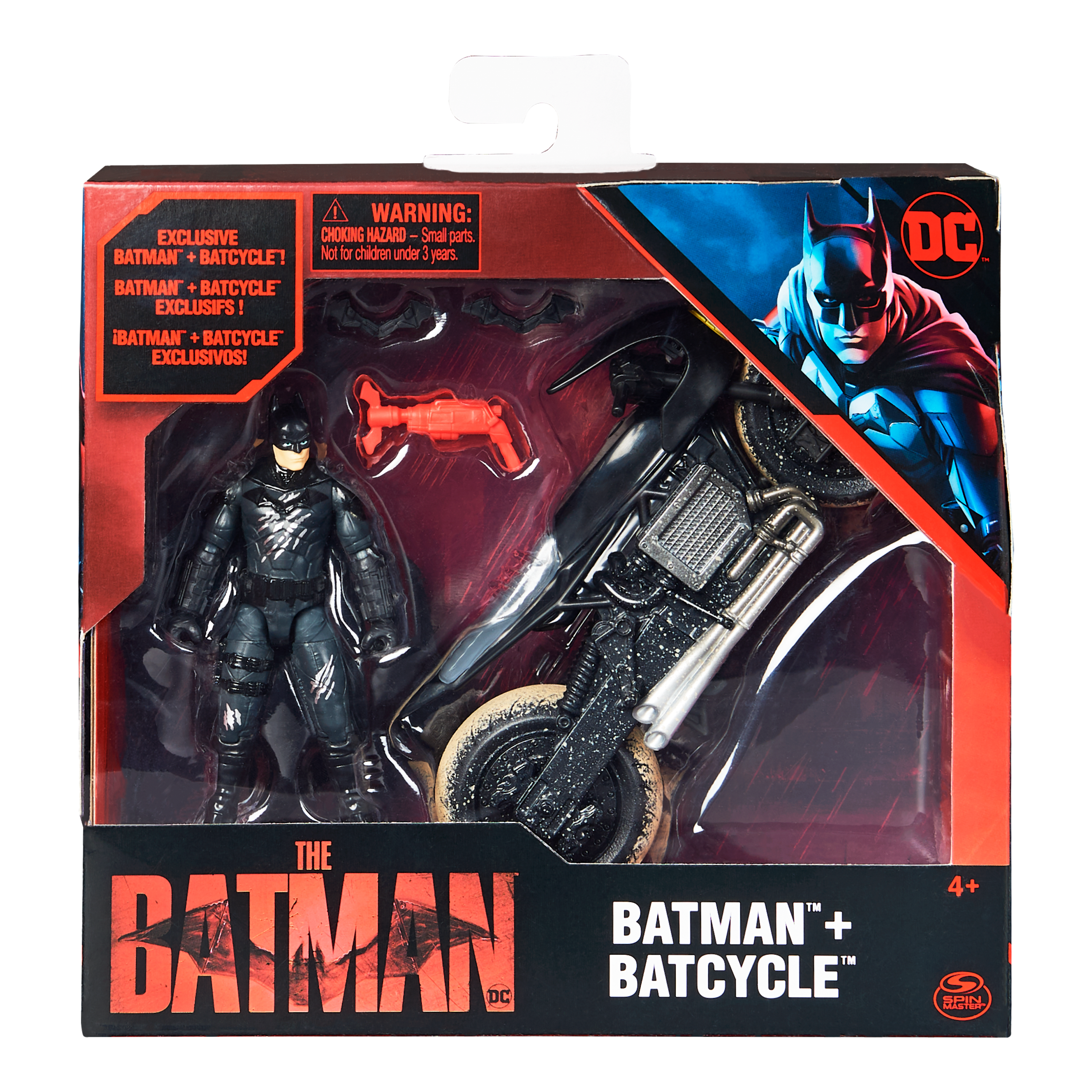 Batman movie, batcycle con personaggio di batman da 10 cm - BATMAN