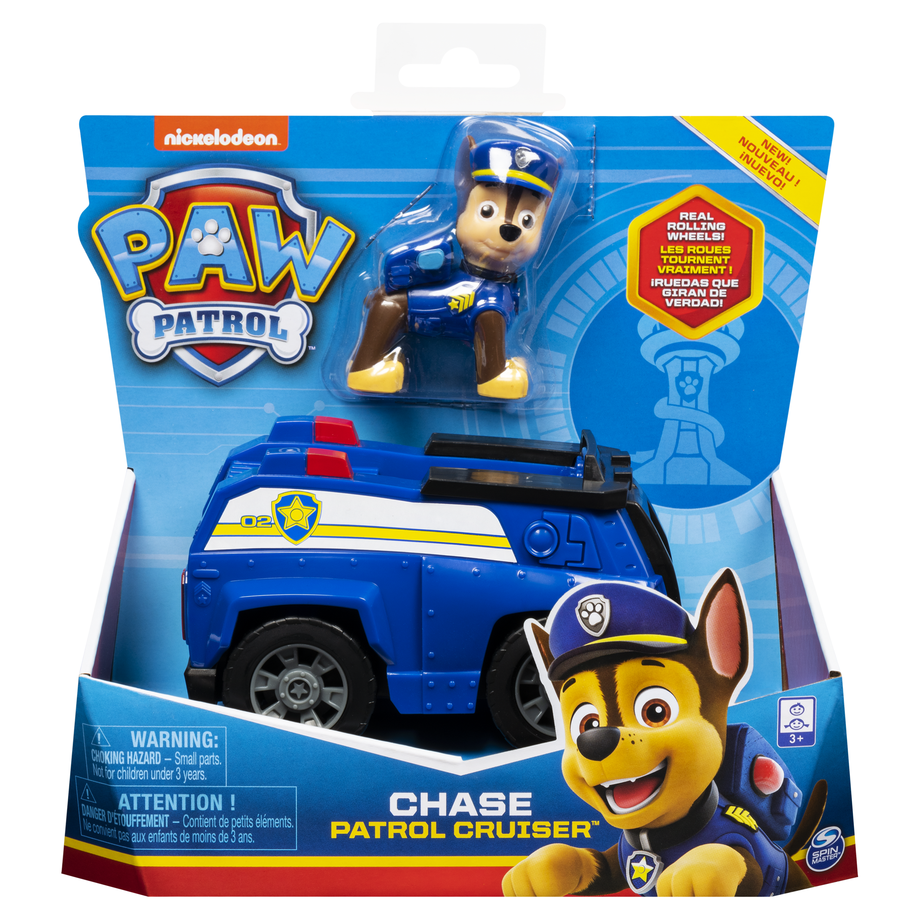 paw patrol, veicolo della polizia di chase con personaggio - Toys Center