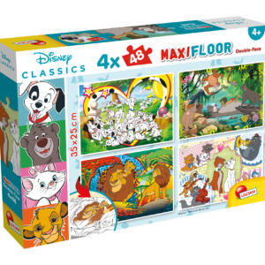 Disney puzzle maxifloor 4 x 48 classic misto - LISCIANI