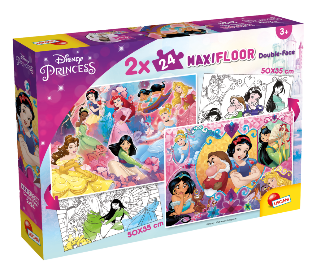 Disney puzzle maxifloor 2 x 24 princess Toys Center