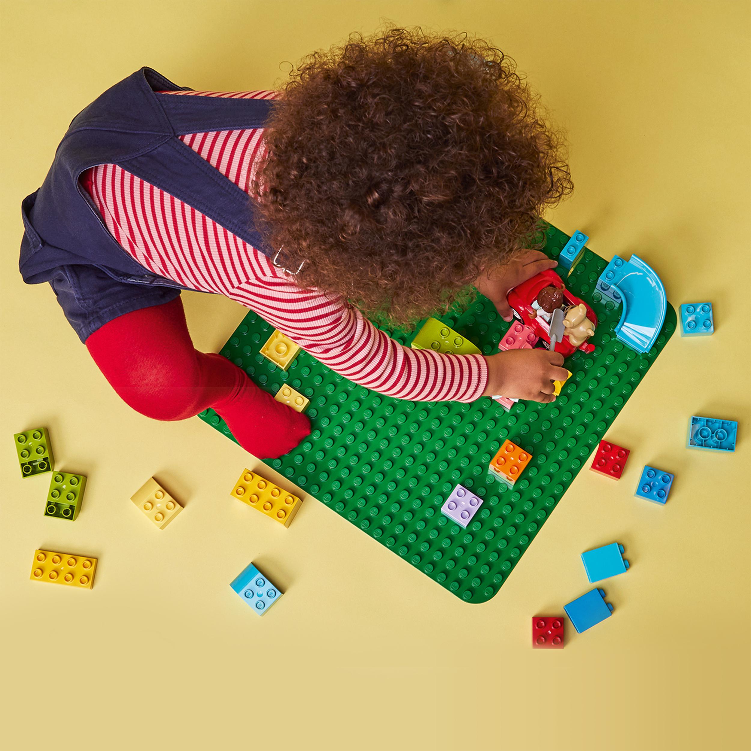 Lego duplo 10980 base verde, tavola classica per mattoncini, piattaforma giocattolo, superfice di costruzione per bambini - LEGO DUPLO, Lego