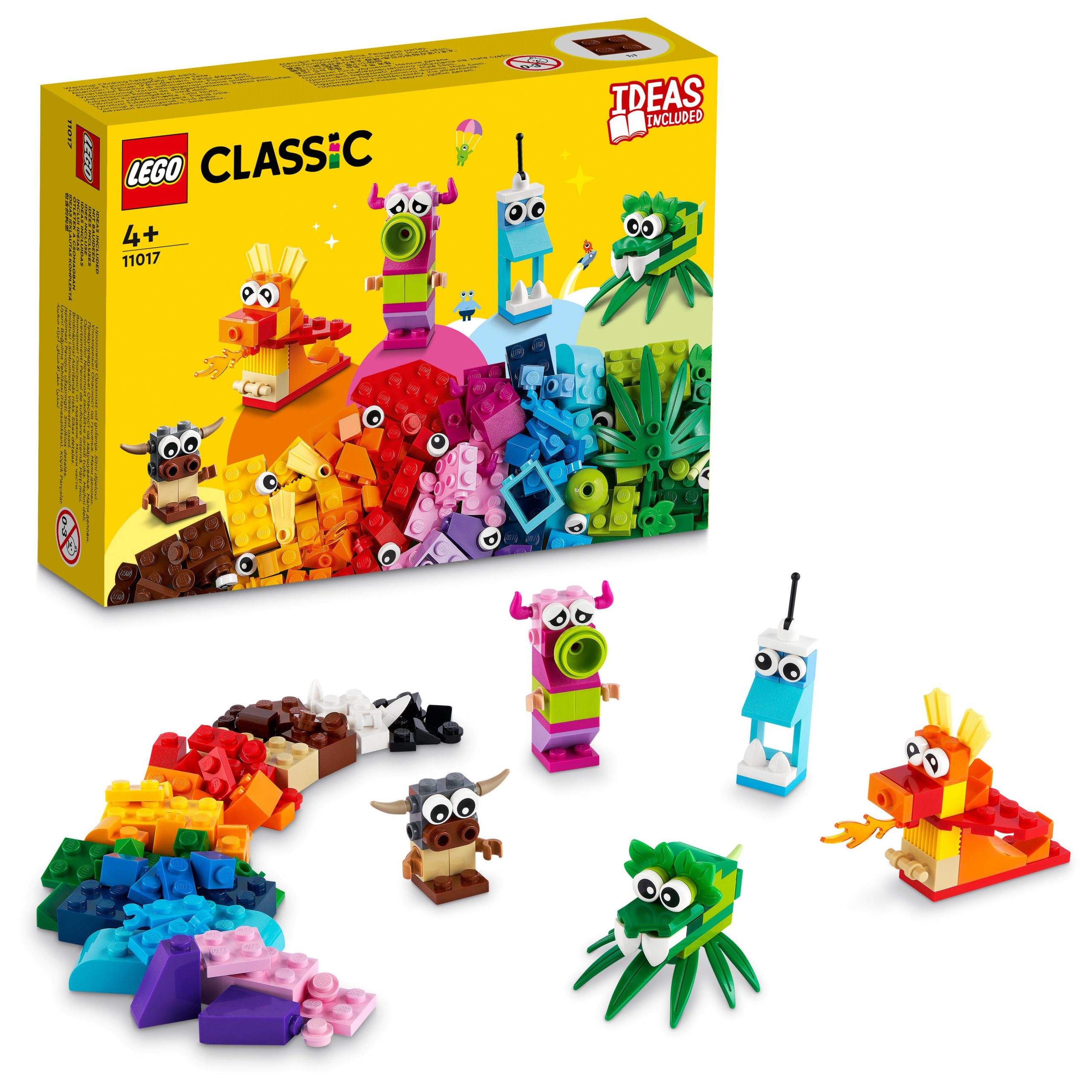 Lego classic 11017 mostri creativi, giochi educativi per bambini di 4+ anni,  giocattolo con mattoncini da costruzione - Toys Center