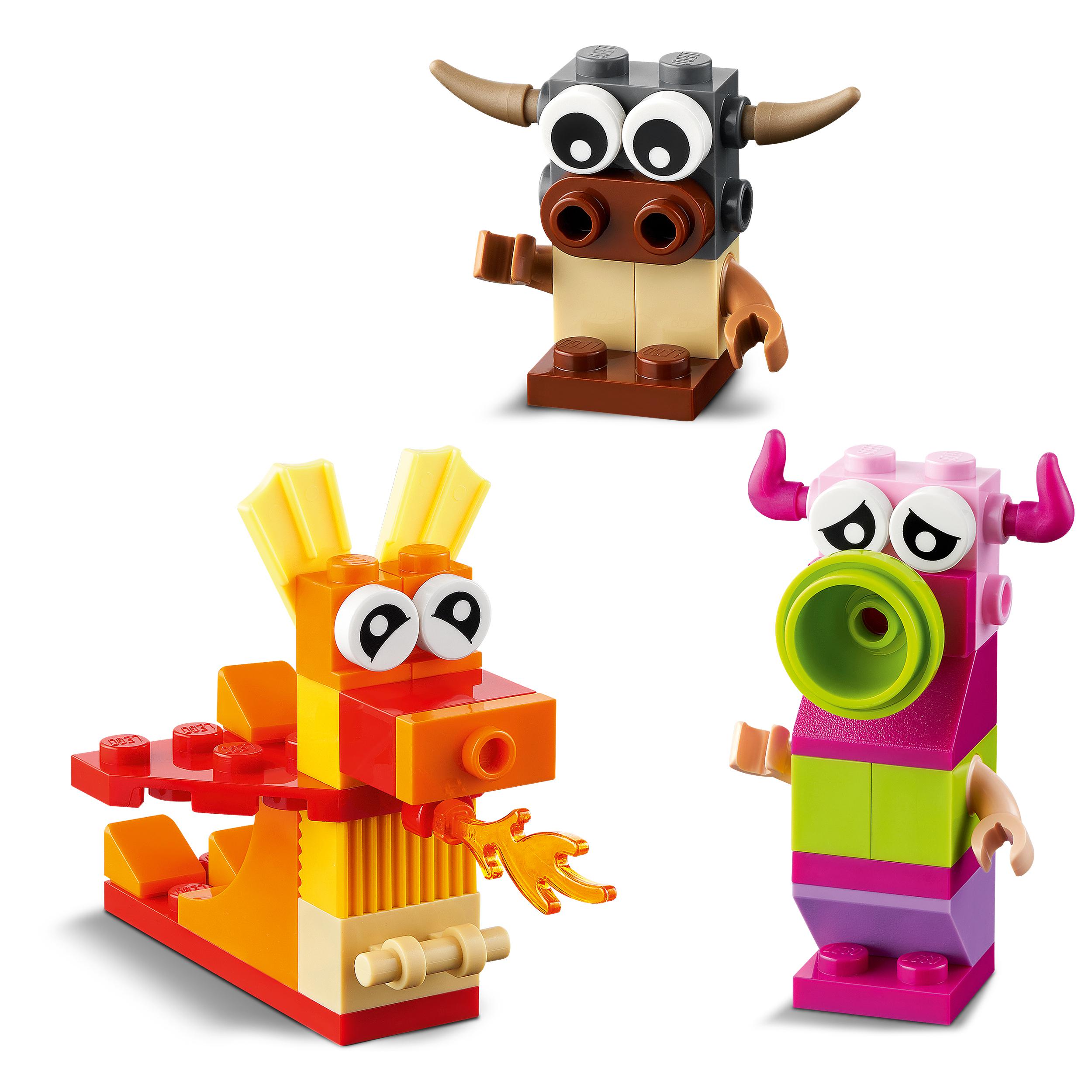 Lego classic 11017 mostri creativi, giochi educativi per bambini di 4+ anni, giocattolo con mattoncini da costruzione - LEGO CLASSIC, Lego