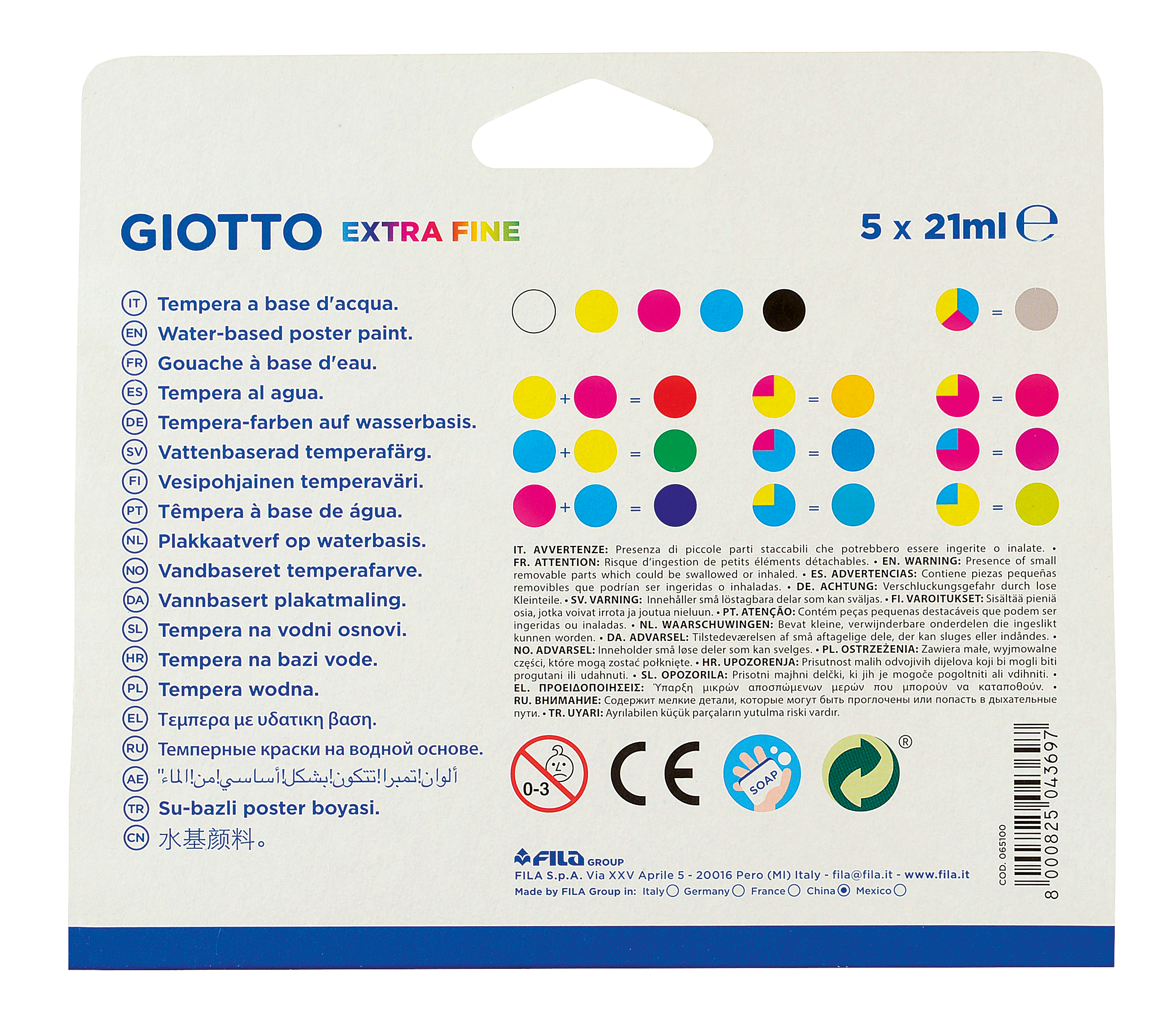 Giotto 533401 Tempera Pronta, 1000 ml, Bianco : : Giochi e  giocattoli