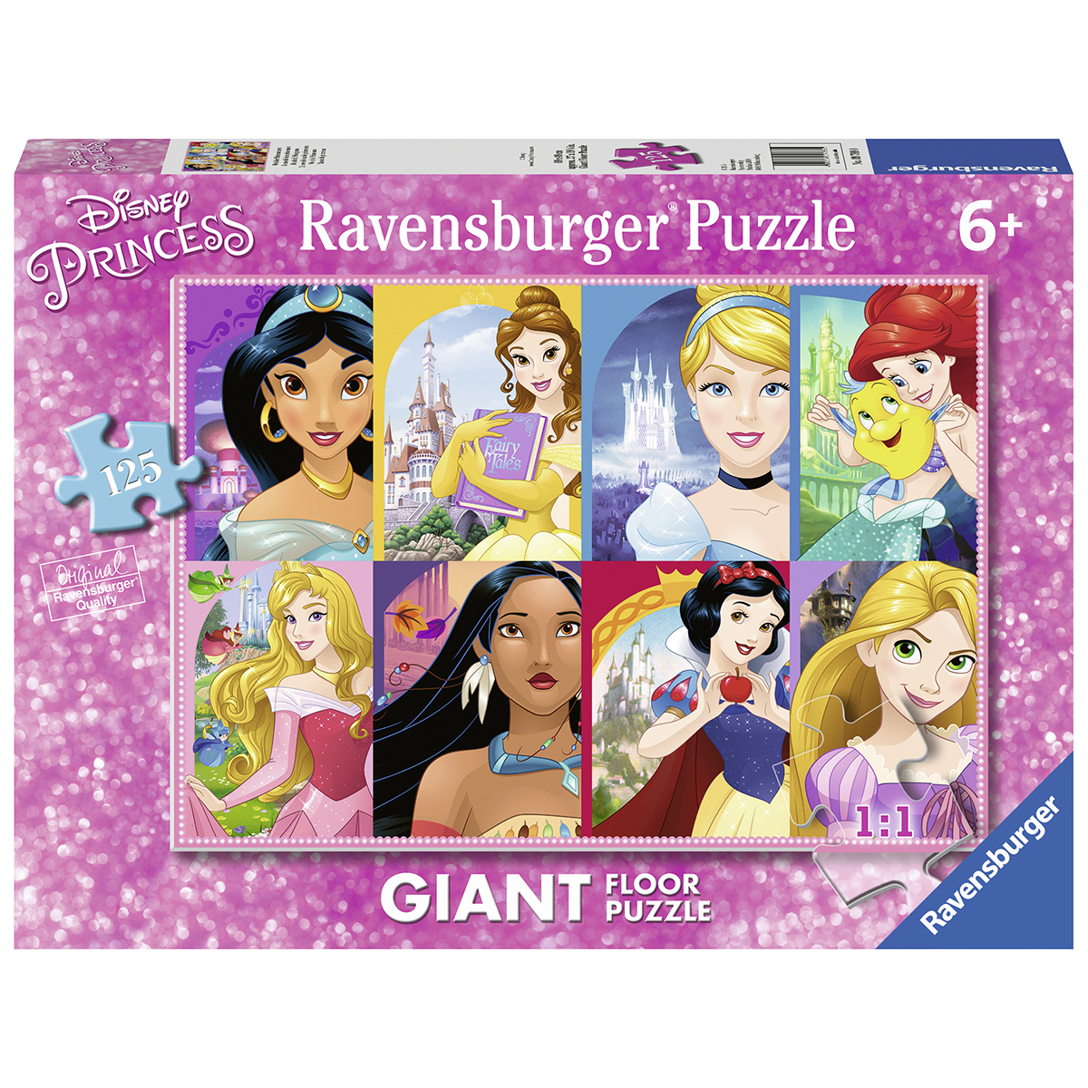 Ravensburger - puzzle 125 pezzi - formato giant – per bambini a partire dai 6 anni - disney princess – 09789 - DISNEY PRINCESS, RAVENSBURGER