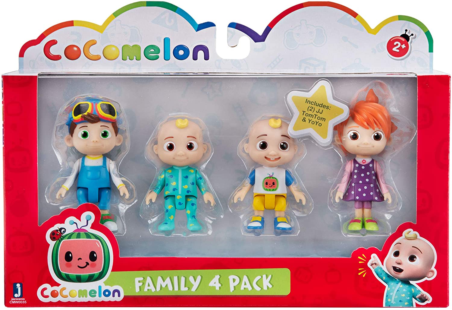 Cocomelon - set 4 personaggi famiglia - Cocomelon
