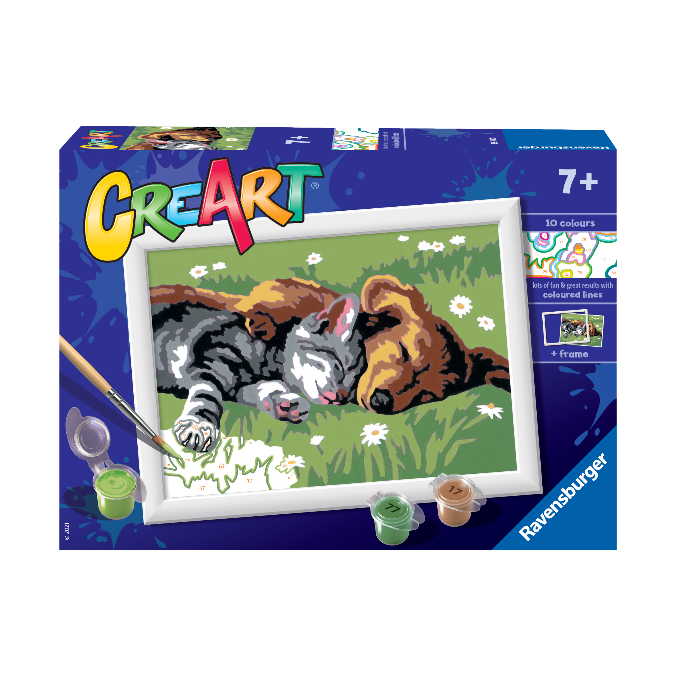 Ravensburger CreArt Serie D: Teneri Gattini con Glitter da Dipingere Gioco  Creativo Per Bambini da 9+ Anni - 23707