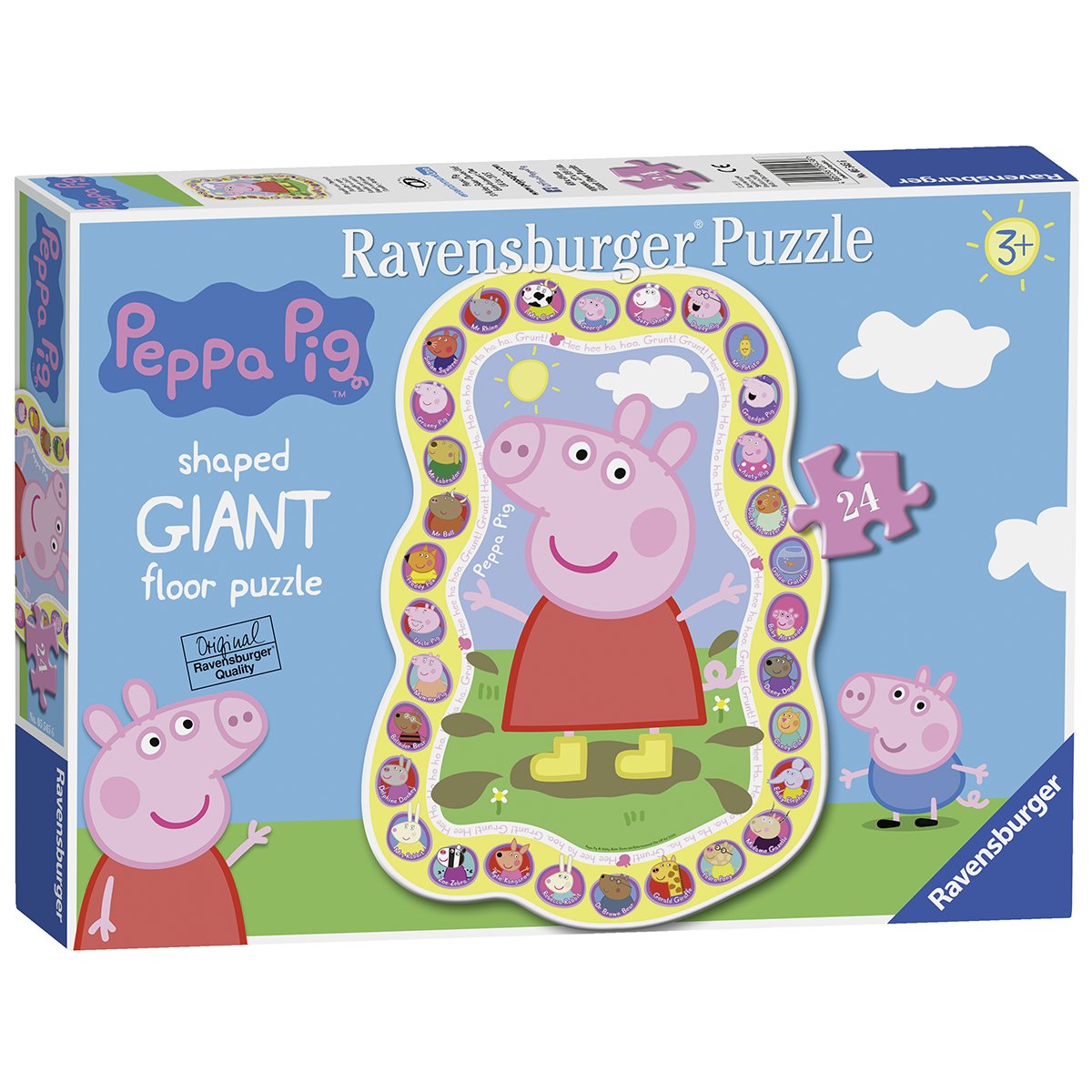 Ravensburger - puzzle 24 pezzi - formato sagomato – per bambini a partire dai 3 anni - peppa pig – 05545 - PEPPA PIG, RAVENSBURGER