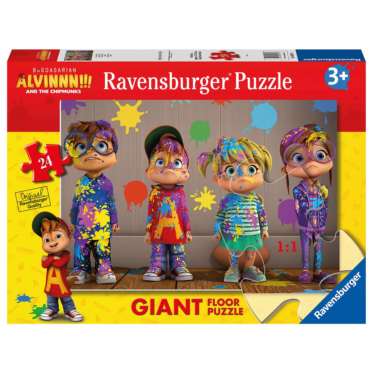 Ravensburger - puzzle 24 pezzi - formato giant - per bambini a partire dai 3 anni - alvin - 03087 - RAVENSBURGER