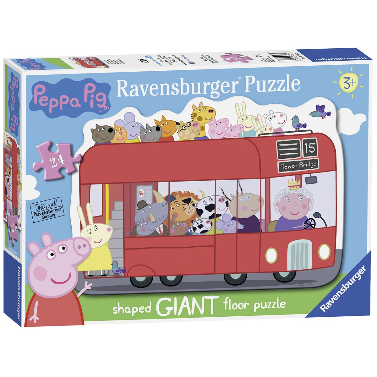 Ravensburger - puzzle 24 pezzi - formato giant - per bambini a partire dai 3 anni - peppa pig - 05530 - PEPPA PIG, RAVENSBURGER