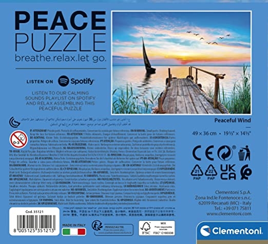 Clementoni peace puzzle the lake - 500 pezzi - CLEMENTONI