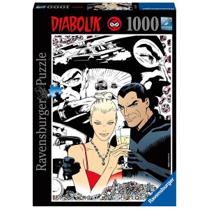 Ravensburger puzzle per adulti - 1000 pezzi - diabolik - dimensione puzzle: 50x70 cm. - RAVENSBURGER
