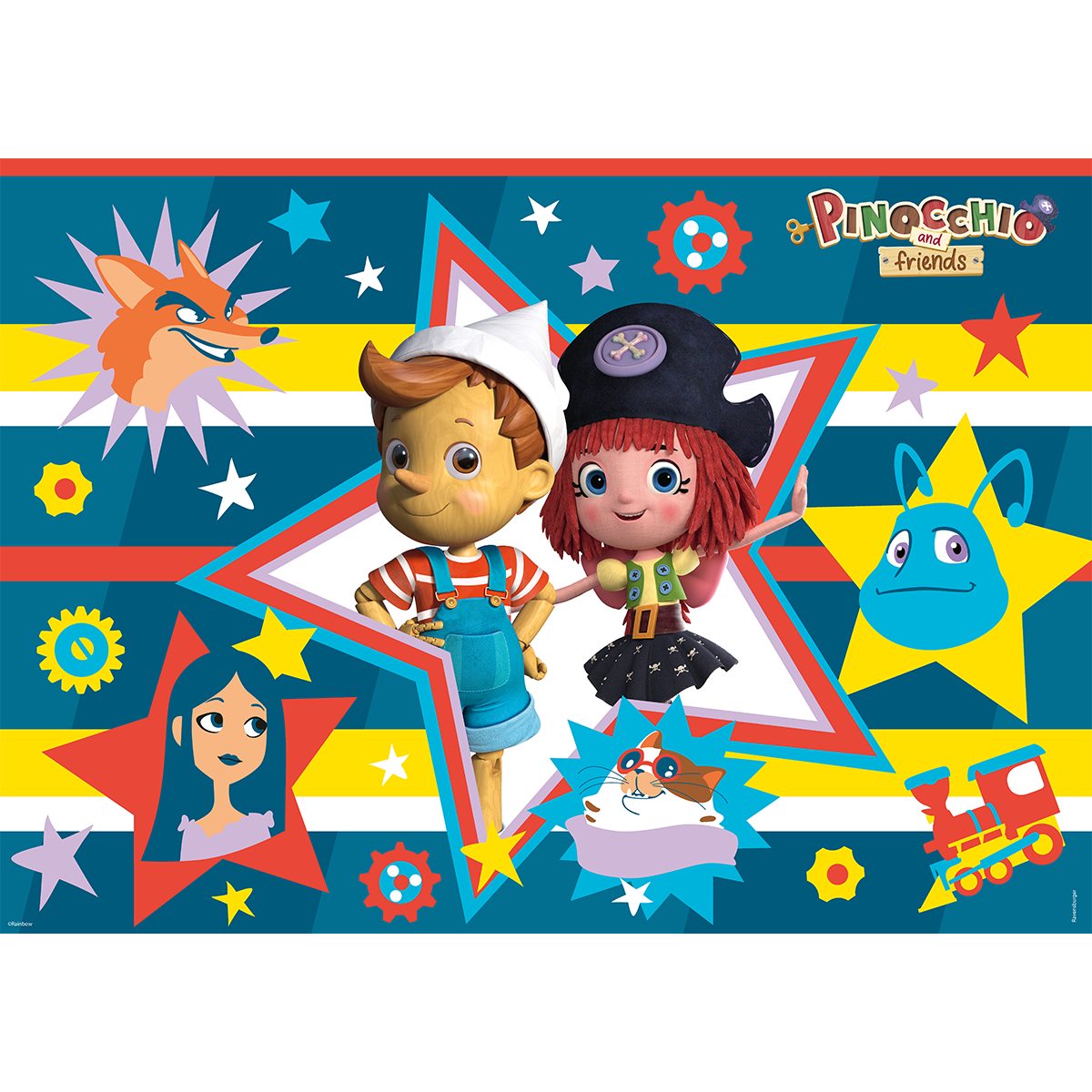 Ravensburger - puzzle 60 pezzi - formato giant – pinocchio – per bambini a partire dai 4 anni - 03125 - RAVENSBURGER