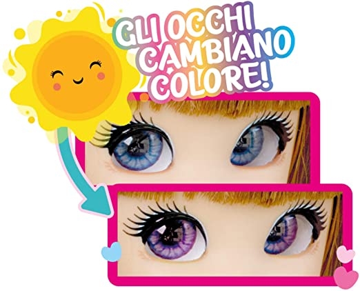 Unique eyes - amy bambola articolata 25 cm, con occhi che seguono il tuo sguardo e cambiano colore sotto il sole - GIOCHI PREZIOSI, UNIQUE EYES