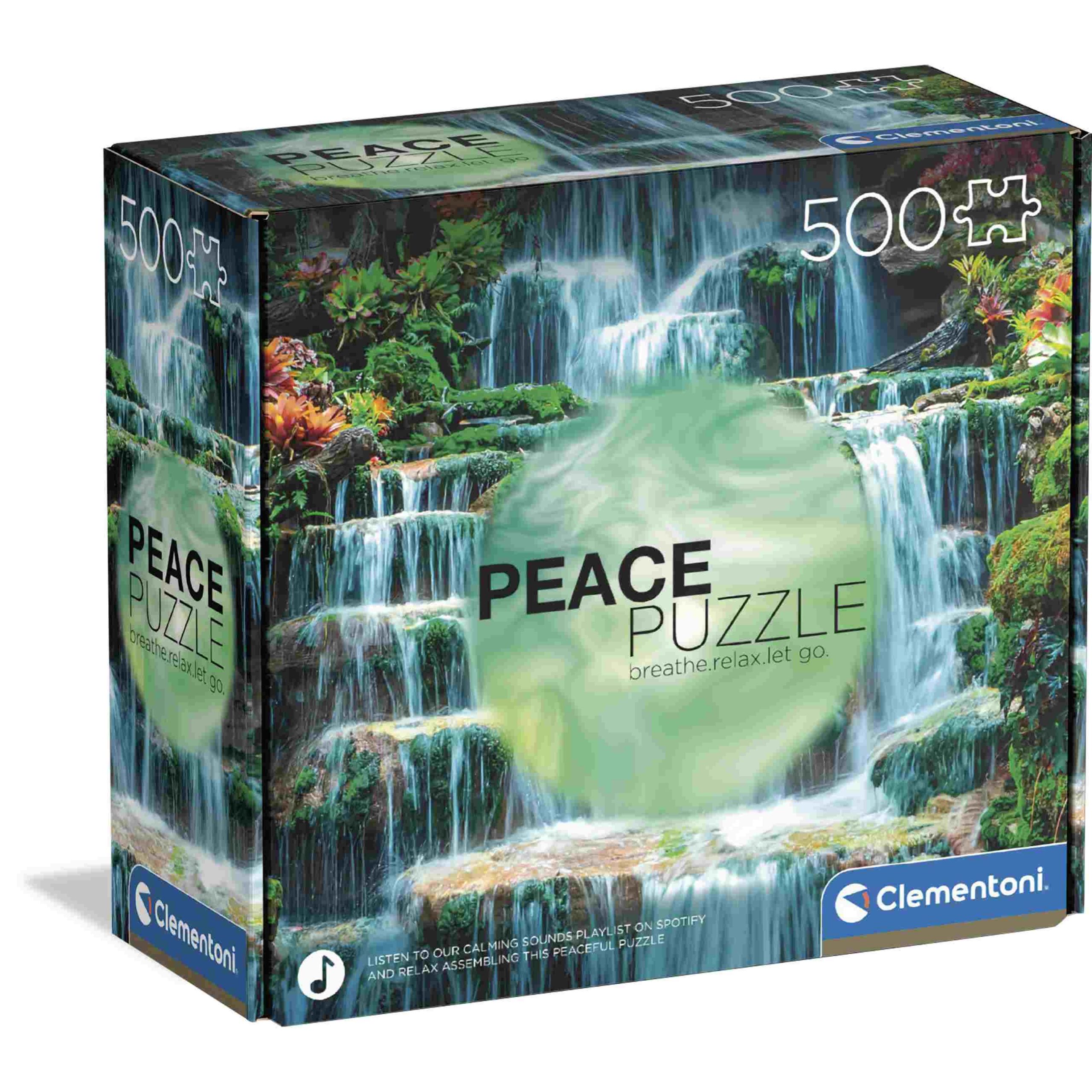 Clementoni peace puzzle the waterfall - 500 pezzi - CLEMENTONI