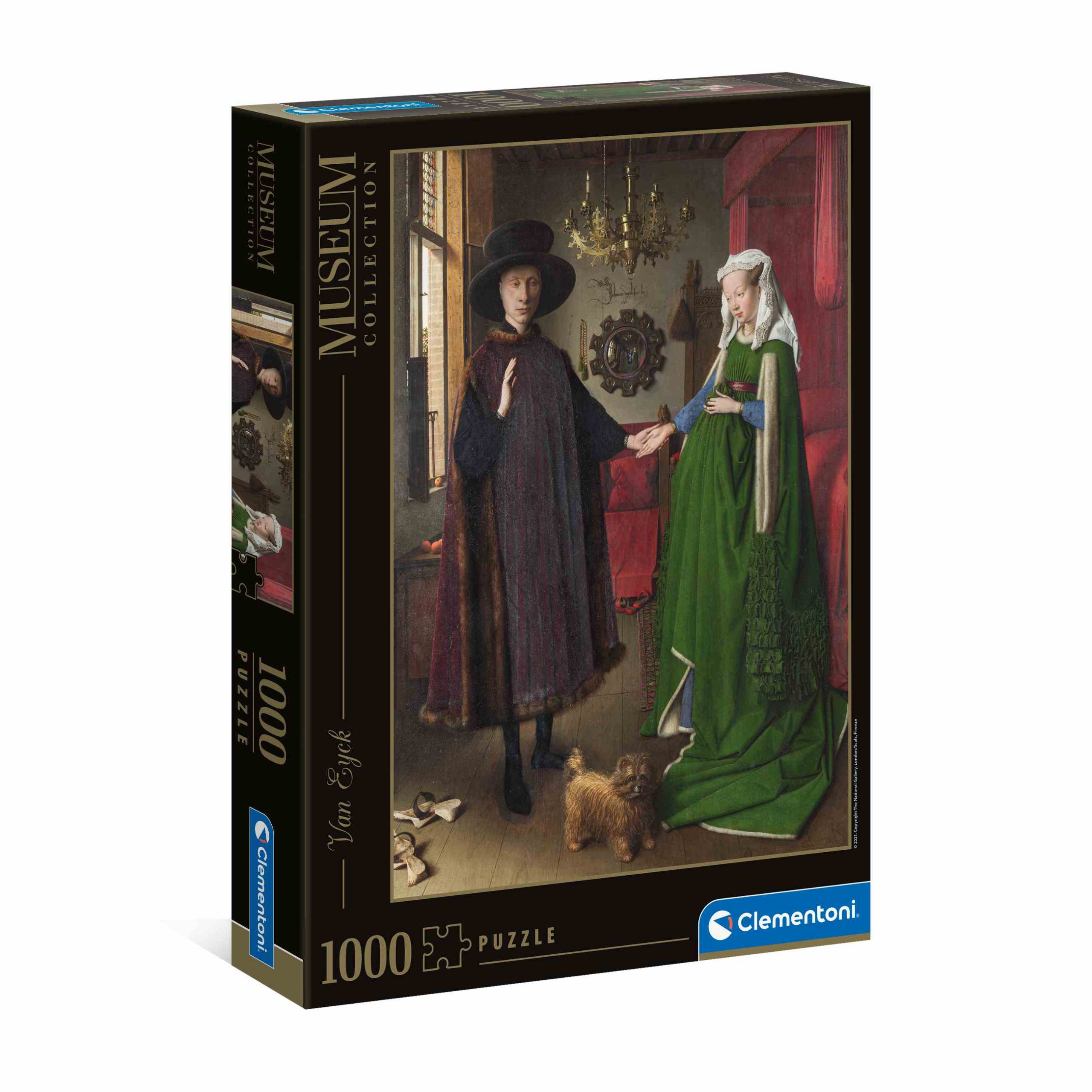 Museum collection puzzle - van eyck, the arnolfini portrait - 1000 pezzi - CLEMENTONI
