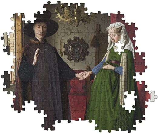 Museum collection puzzle - van eyck, the arnolfini portrait - 1000 pezzi - CLEMENTONI