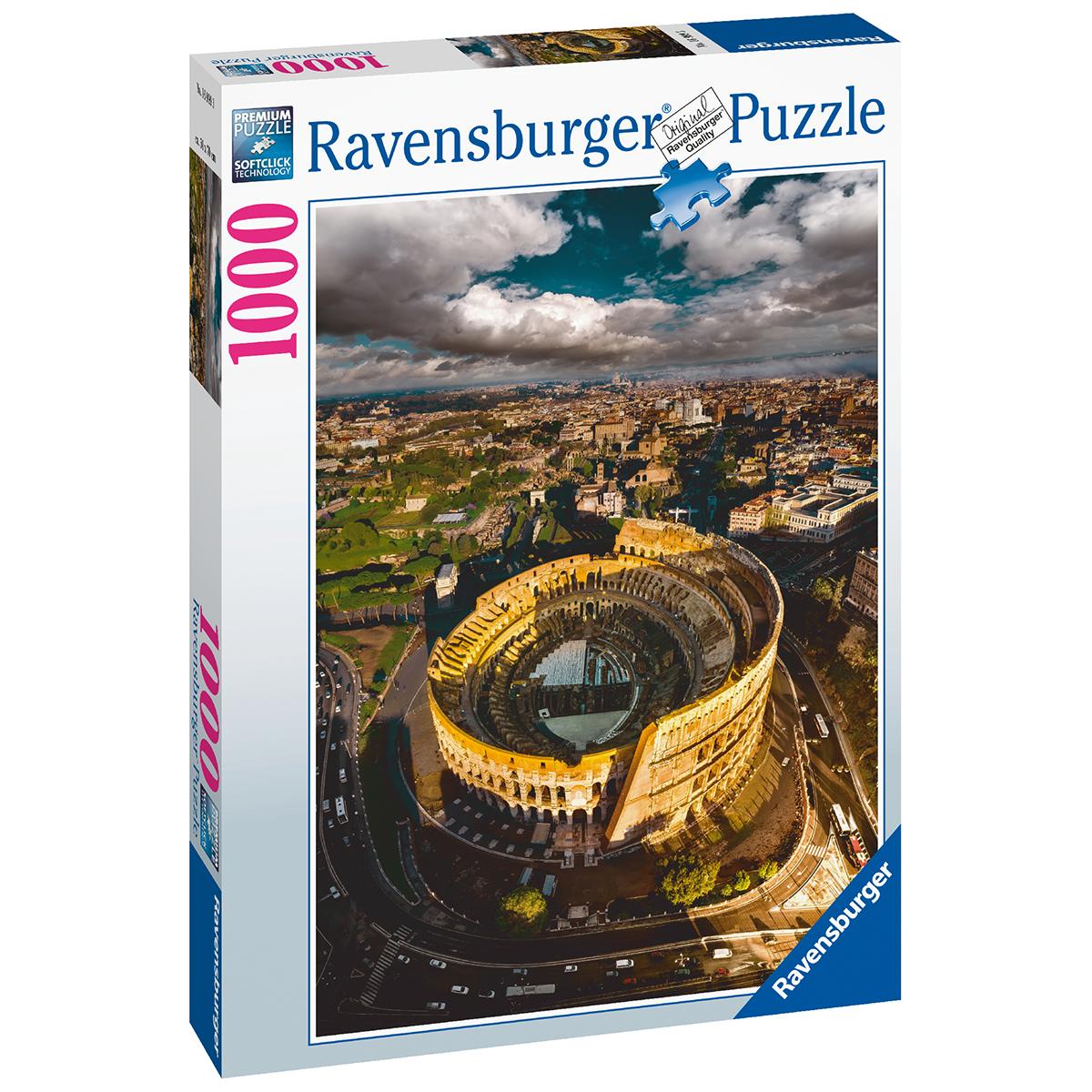 Ravensburger puzzle per adulti - 1000 pezzi - roma colosseo