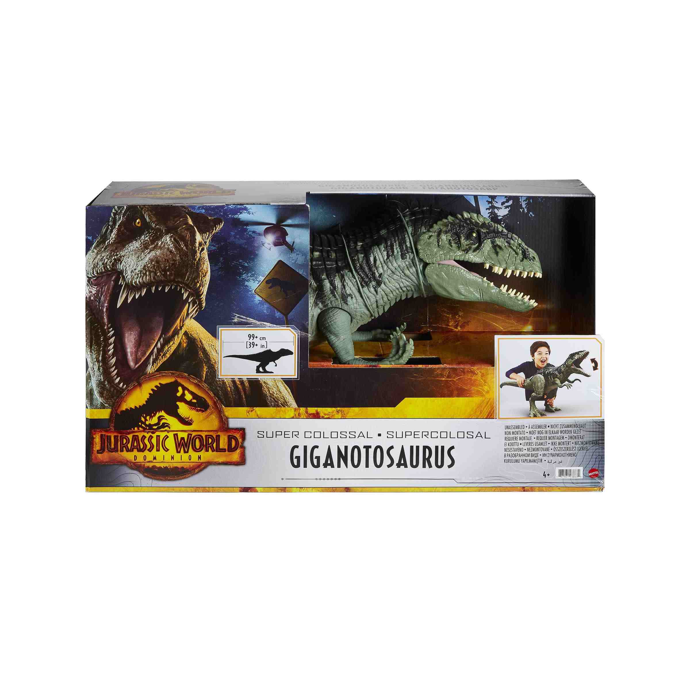 Jurassic world-super colossal dinosauro gigante snodato, giocattolo per bambini 4+ anni, gwd68 - Jurassic World